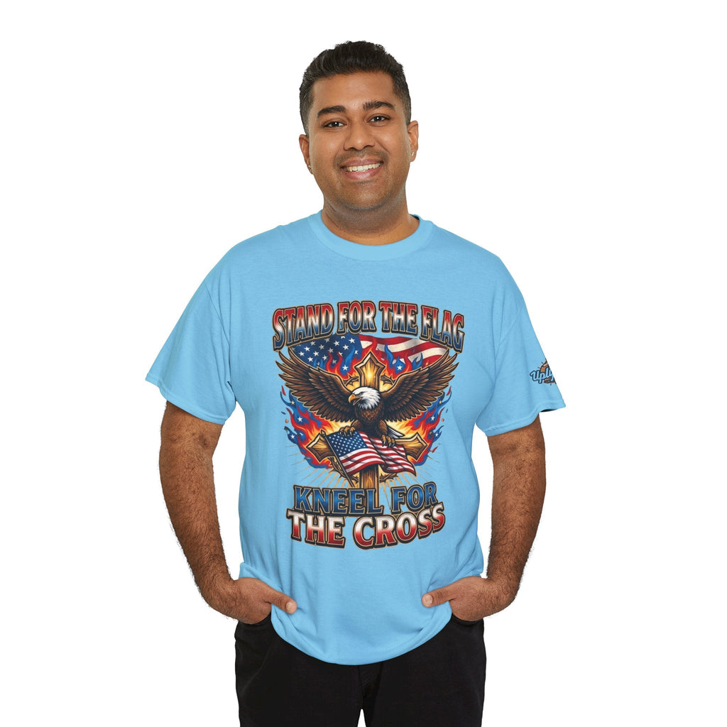 Stand for the Flag Kneel for the Cross T-shirt | Patriotic Eagle T-shirt Printify