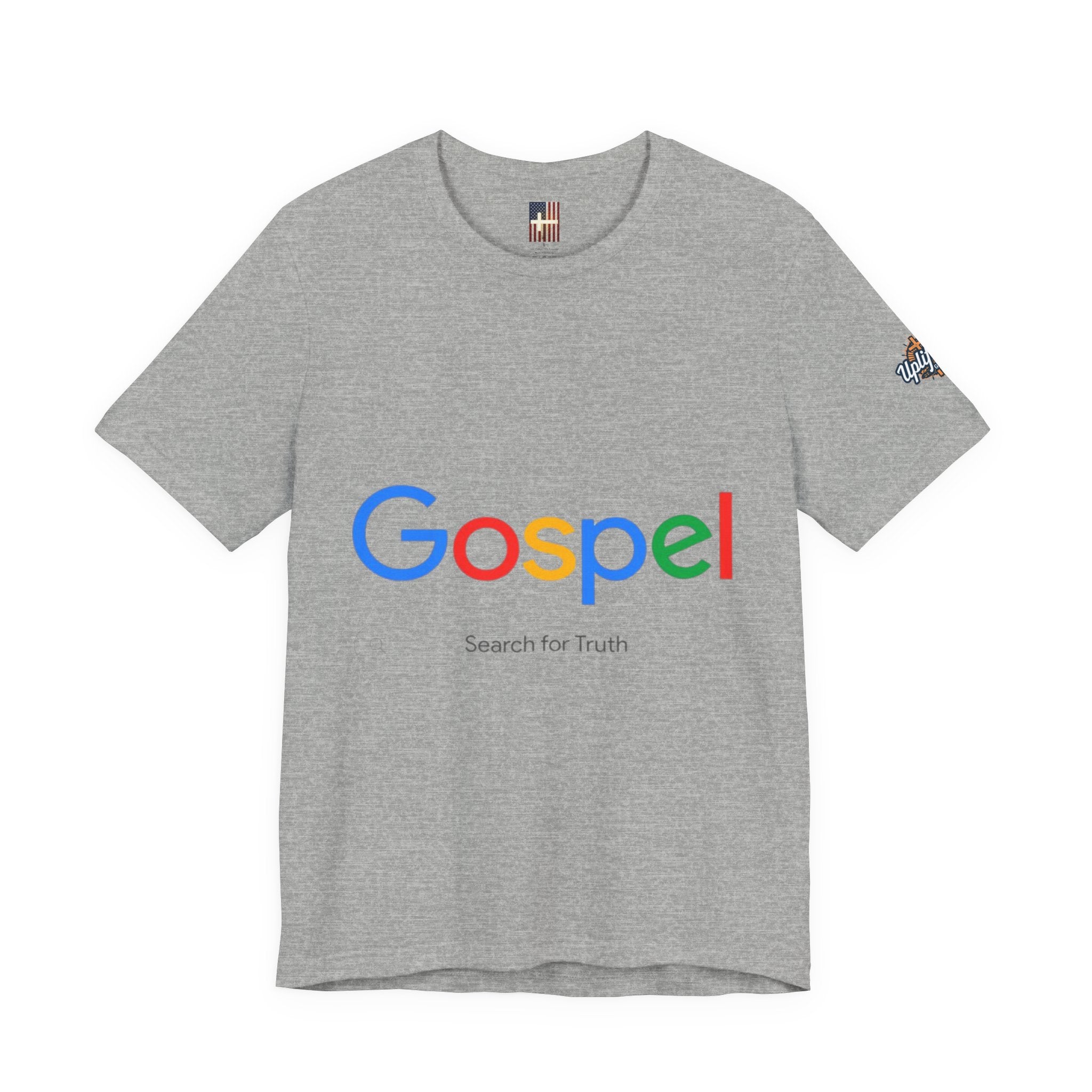 Gospel Graphic Tee — "Gospel" Colorful Logo Christian T-Shirt Printify