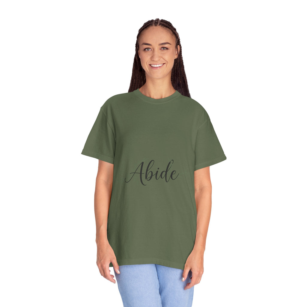 Abide in the Lord T-Shirt – Vine Design Christian Tee for Faithful Hearts Printify
