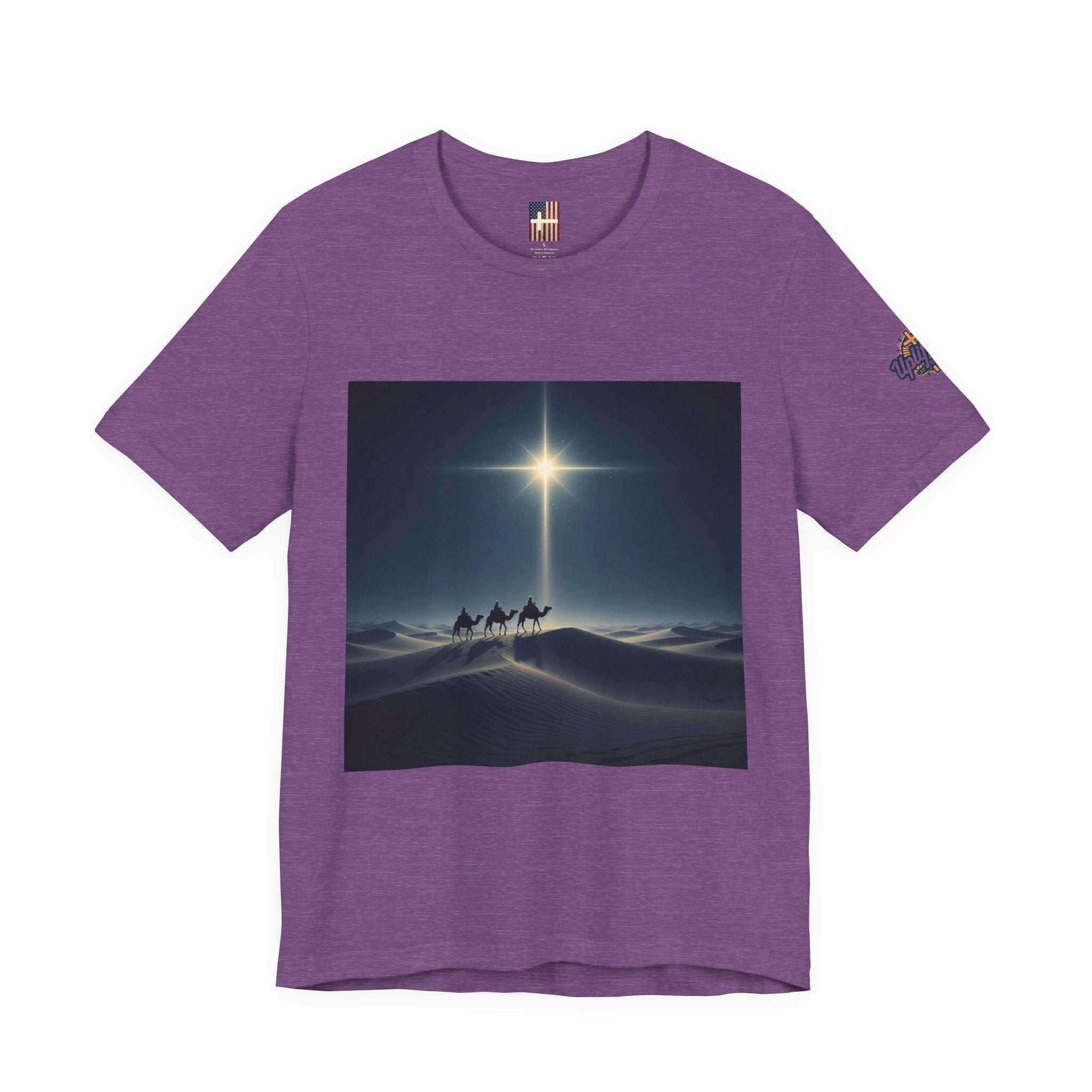 3 Wise Men T-shirt – Magi Camels Nativity Journey Christian Christmas T-shirt for Epiphany Faith & Holy Night Printify