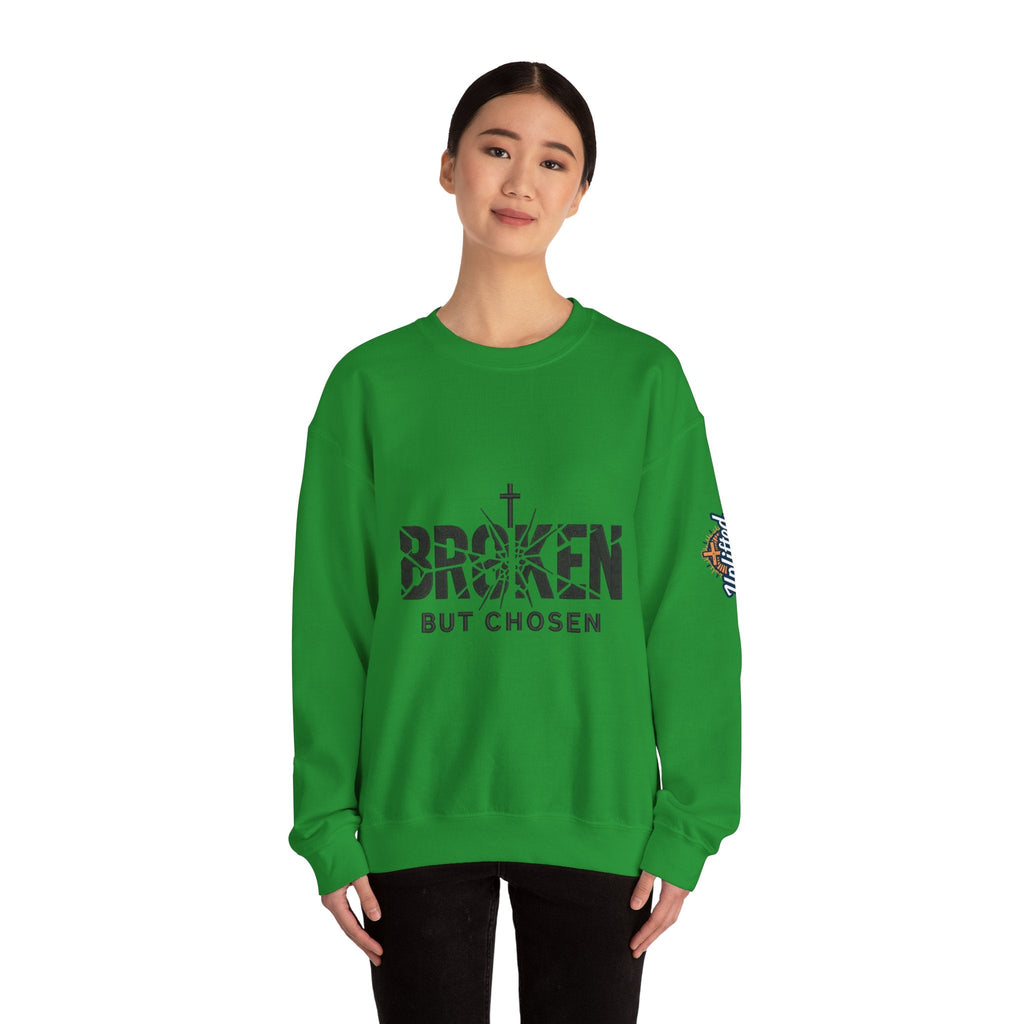 Broken But Chosen Crewneck Sweatshirt Printify