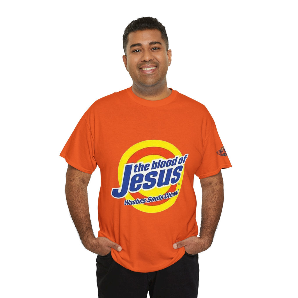 Blood of Jesus Washes Souls Clean T-shirt - Funny Tide Parody - Christian Faith T-shirt Printify