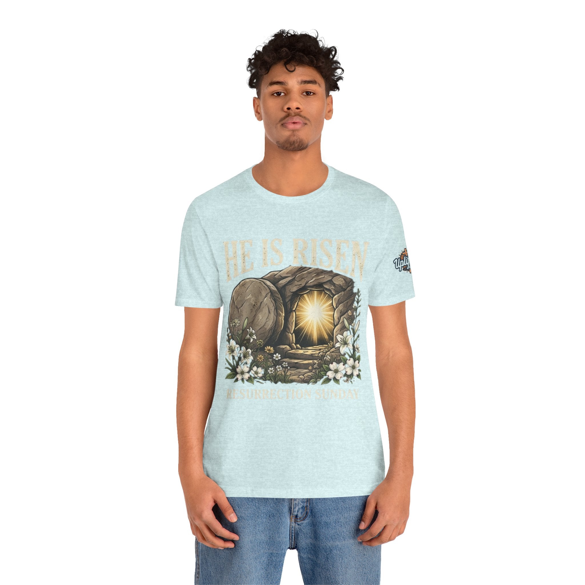 He Is Risen T-Shirt — Jesus Christ Resurrection Easter Tee Printify