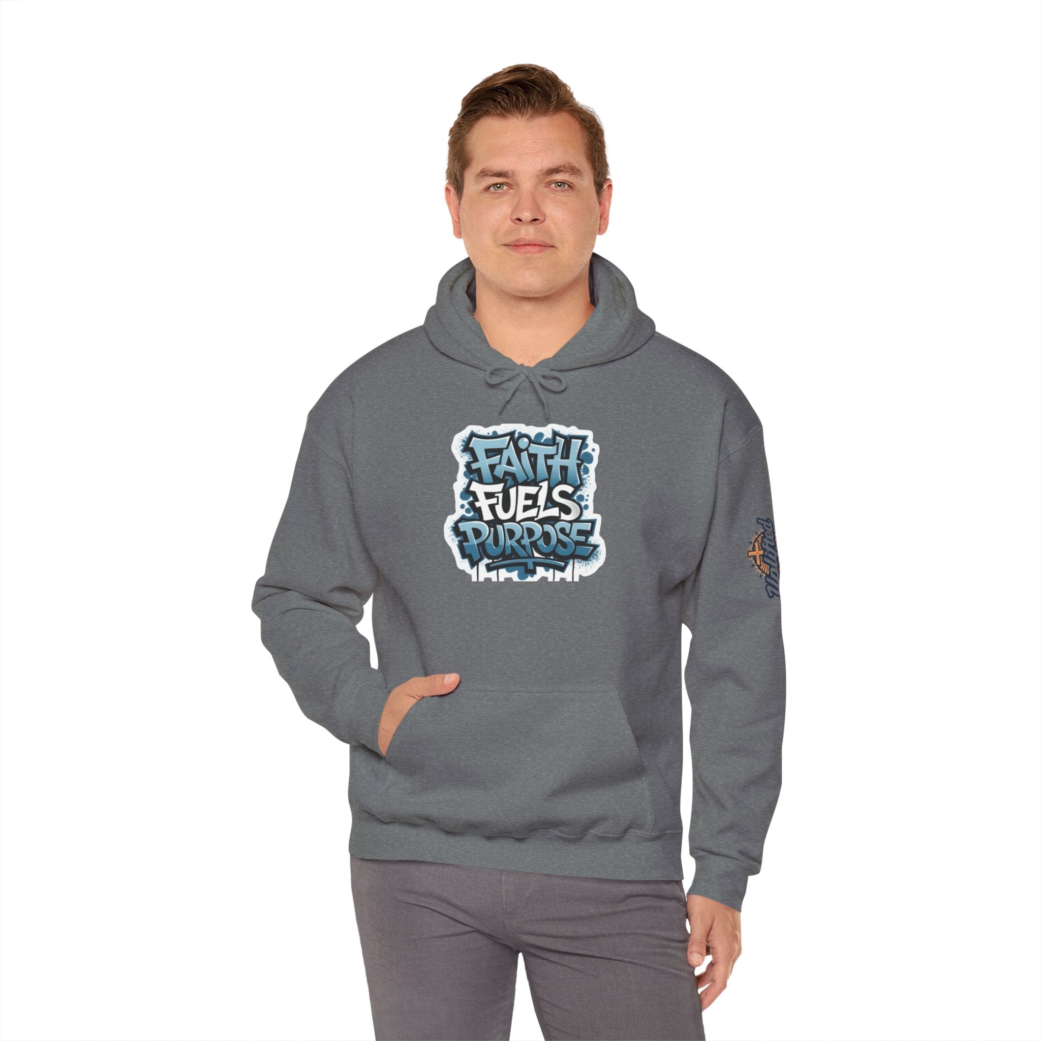 Faith Fuels Purpose Hoodie – Inspirational Christian Sweatshirt for Divine Drive & Unstoppable Belief Printify