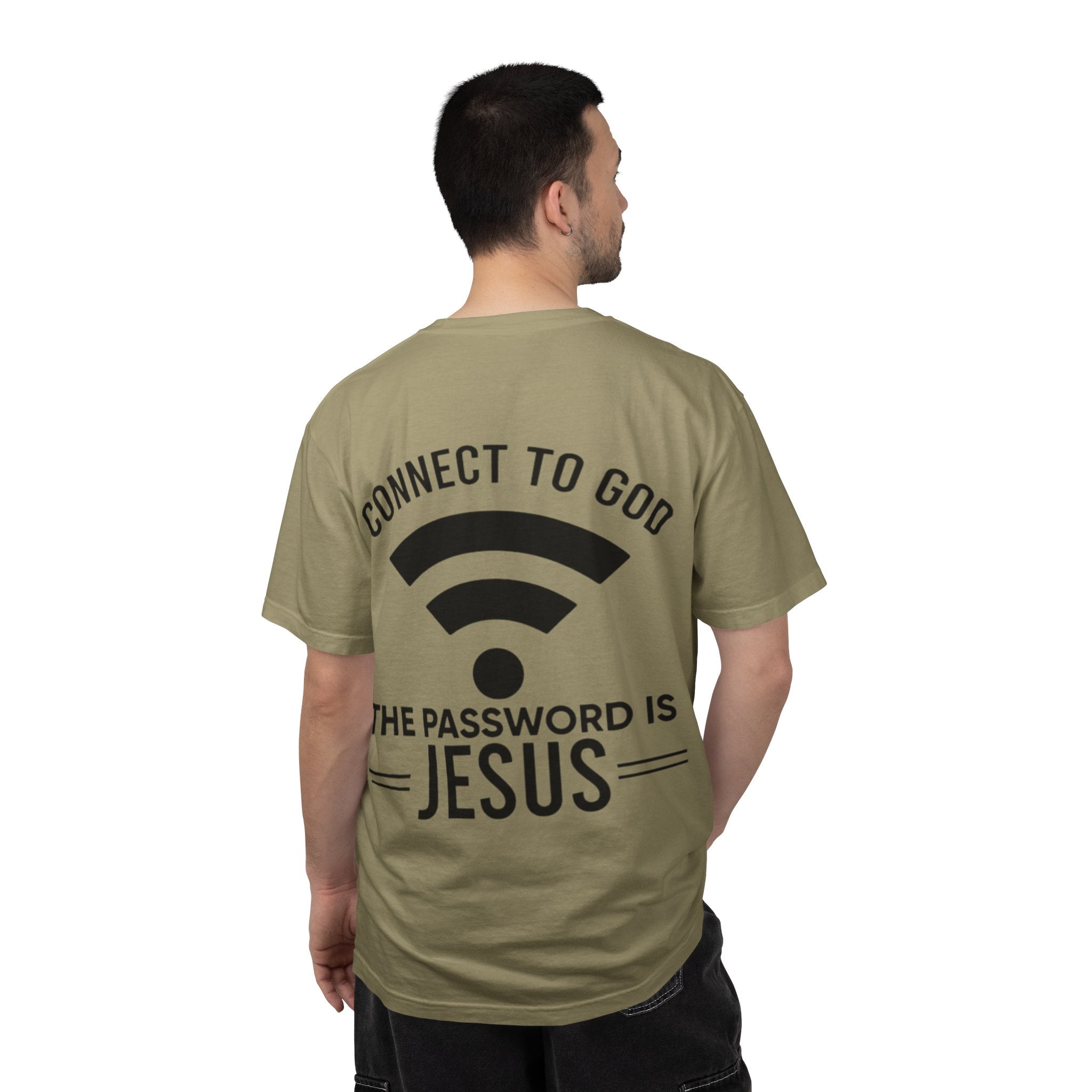 Connect to God T-shirt - WIFI Password is Jesus - Funny Christian Faith T-shirt Printify
