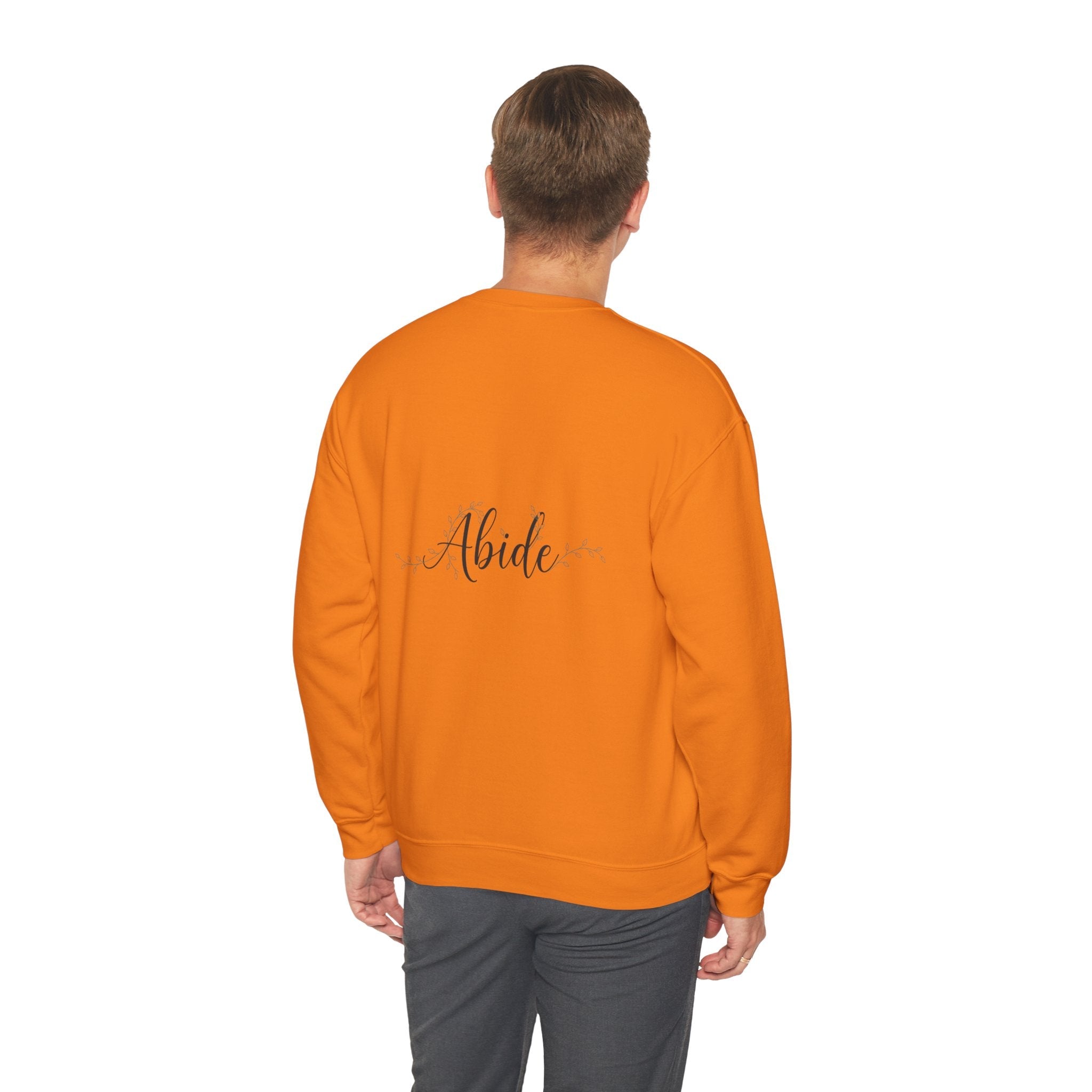 Abide Sweatshirt – Vine Wrapped John 15:5 Christian Sweatshirt for Cozy Devotion Printify