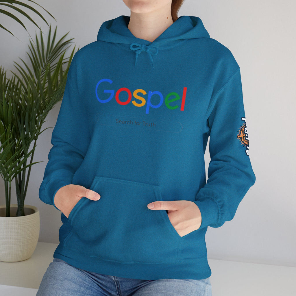 Gospel Hoodie — "Search for Truth" Christian Faith Pullover Printify