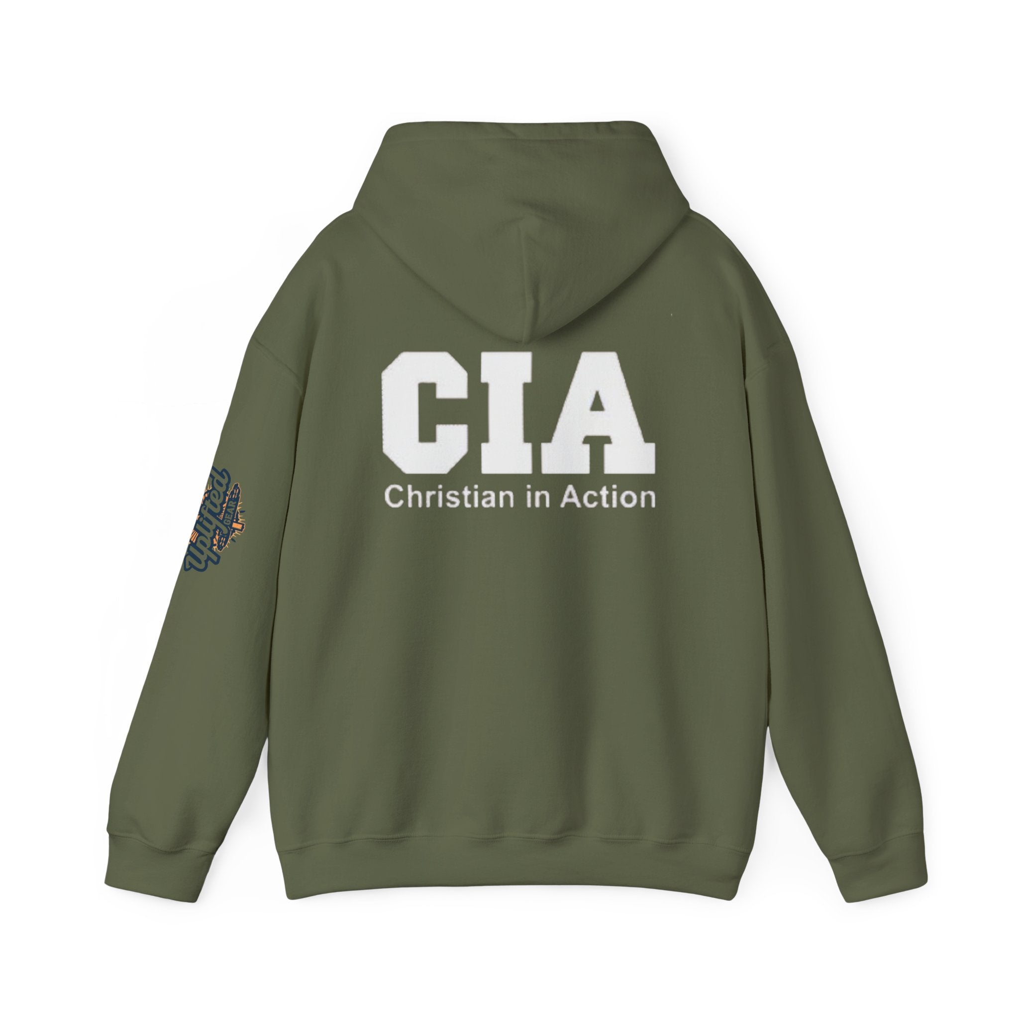 CIA Christian in Action Hoodie - Funny Faith Parody Hoodie - Mission Ready Apparel Printify