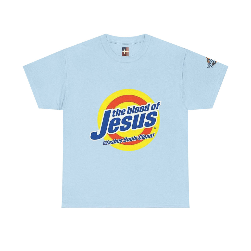 Blood of Jesus Washes Souls Clean T-shirt - Funny Tide Parody - Christian Faith T-shirt Printify