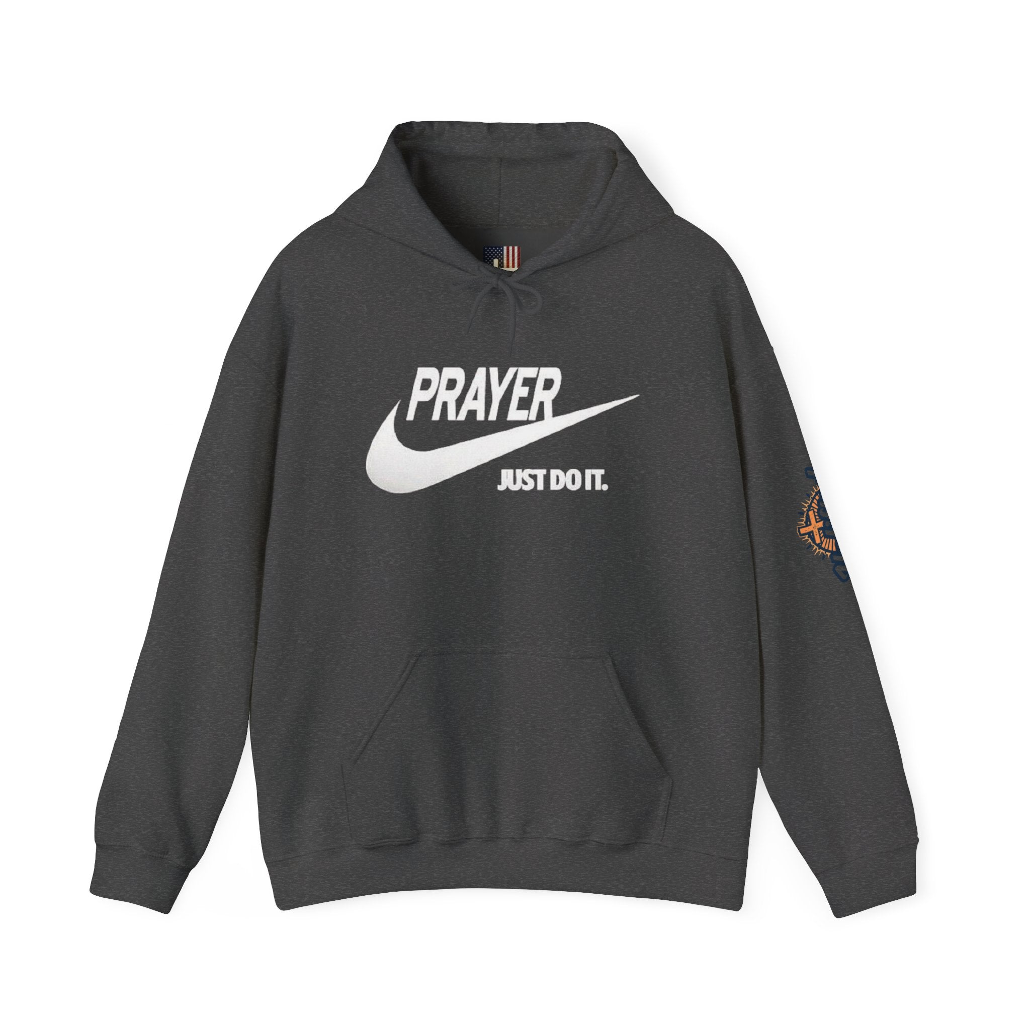 Prayer Just Do It Hoodie - Funny Christian Nike Parody Hoodie - Faith Gear Printify