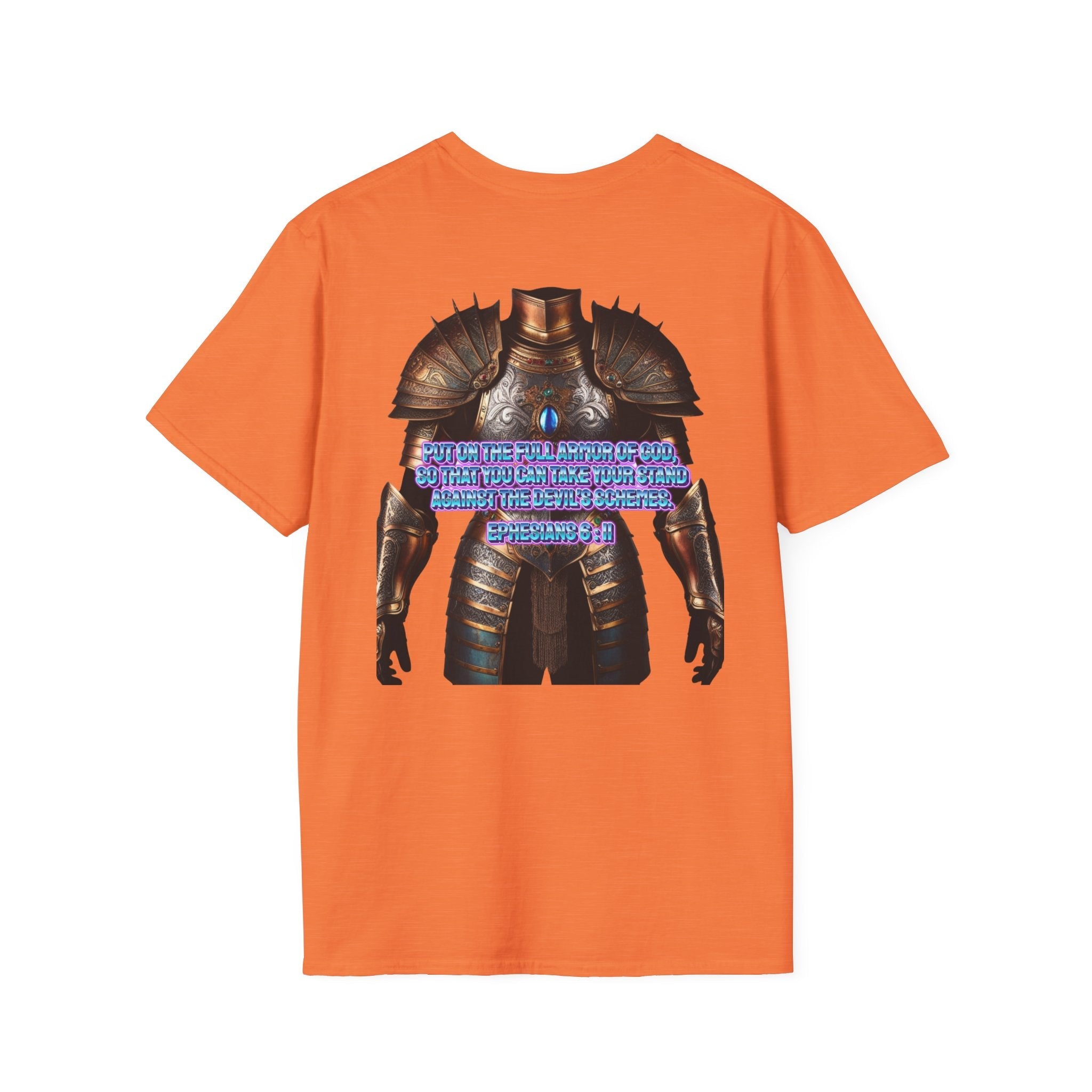 Religious Graphic Tee with Armor Of God Design - Unisex Softstyle T-Shirt Printify
