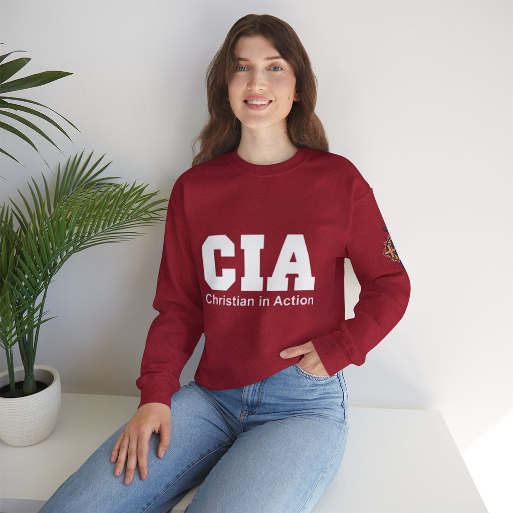 CIA Christian in Action Sweatshirt - Funny Faith Parody Sweatshirt - Mission Ready Apparel Printify