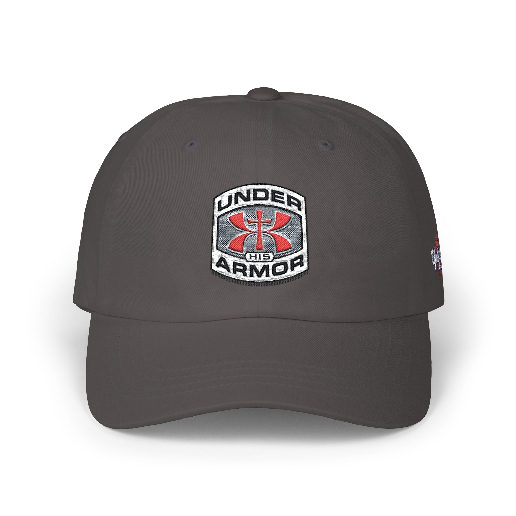 Under Armor Classic Dad Cap - Embroidered White Baseball Hat Printify