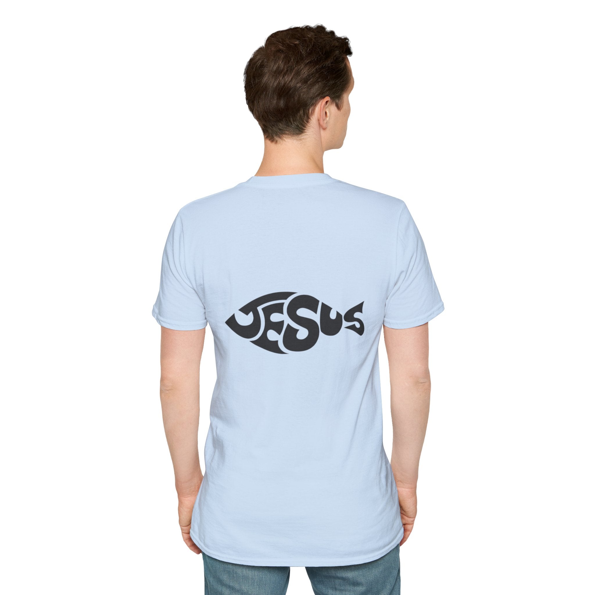 Ichthus Jesus Fish T-shirt - Jesus Word Art - Christian Faith Symbol T-shirt