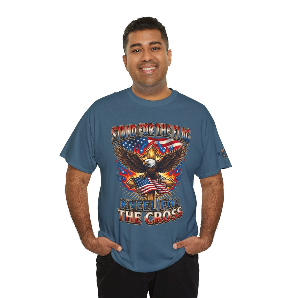Stand for the Flag Kneel for the Cross T-shirt | Patriotic Eagle T-shirt Printify