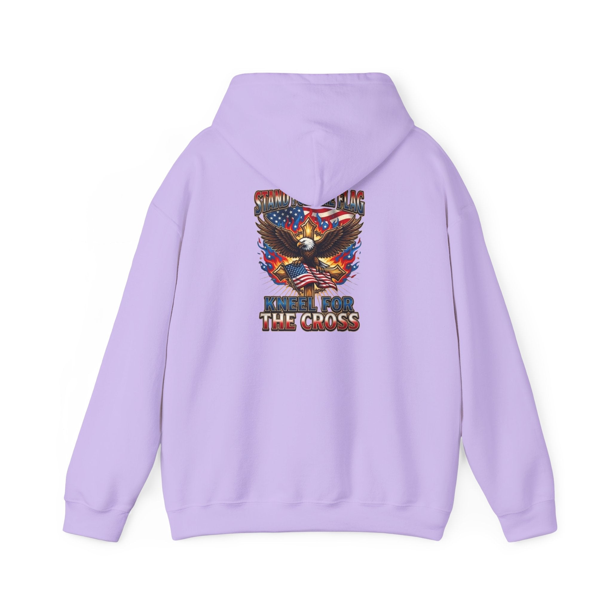 Stand for the Flag Kneel for the Cross Hoodie | Patriotic Eagle Hoodie Printify