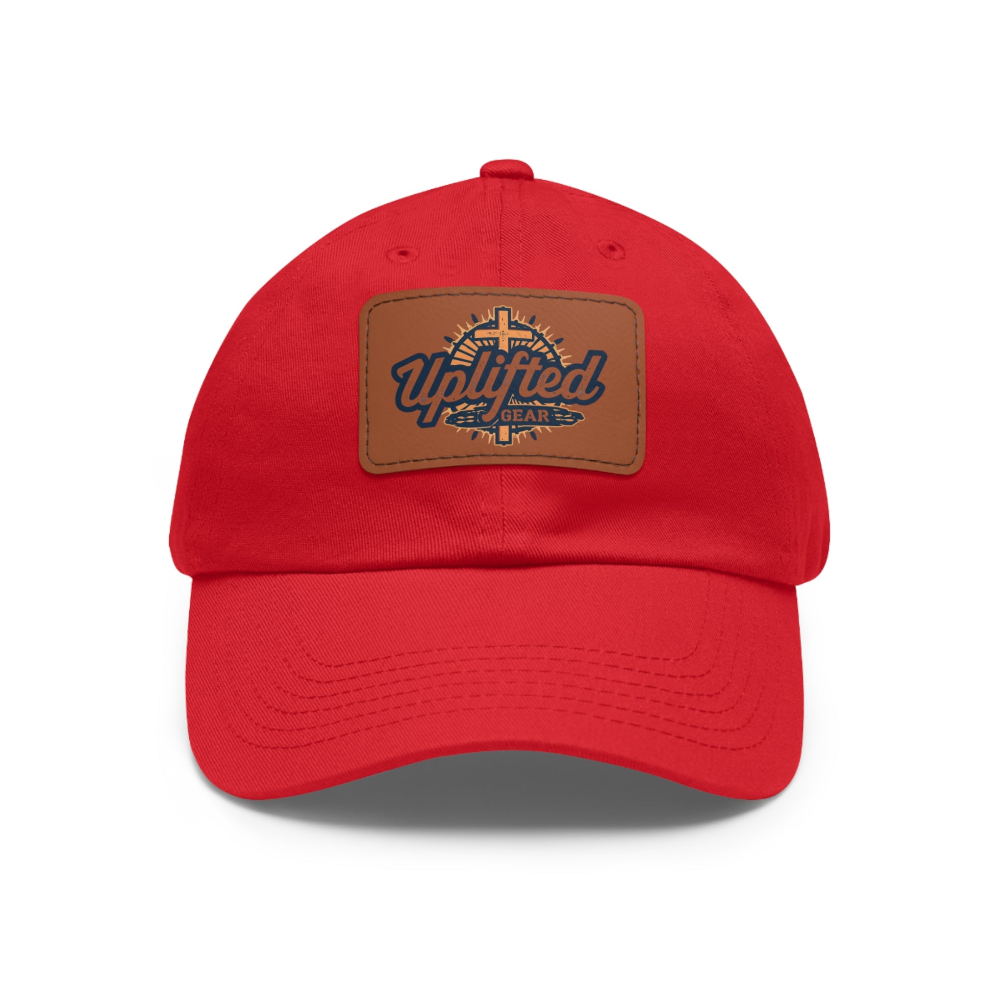 Uplifted Gear Dad Hat Christian Brand Rectangle Printify