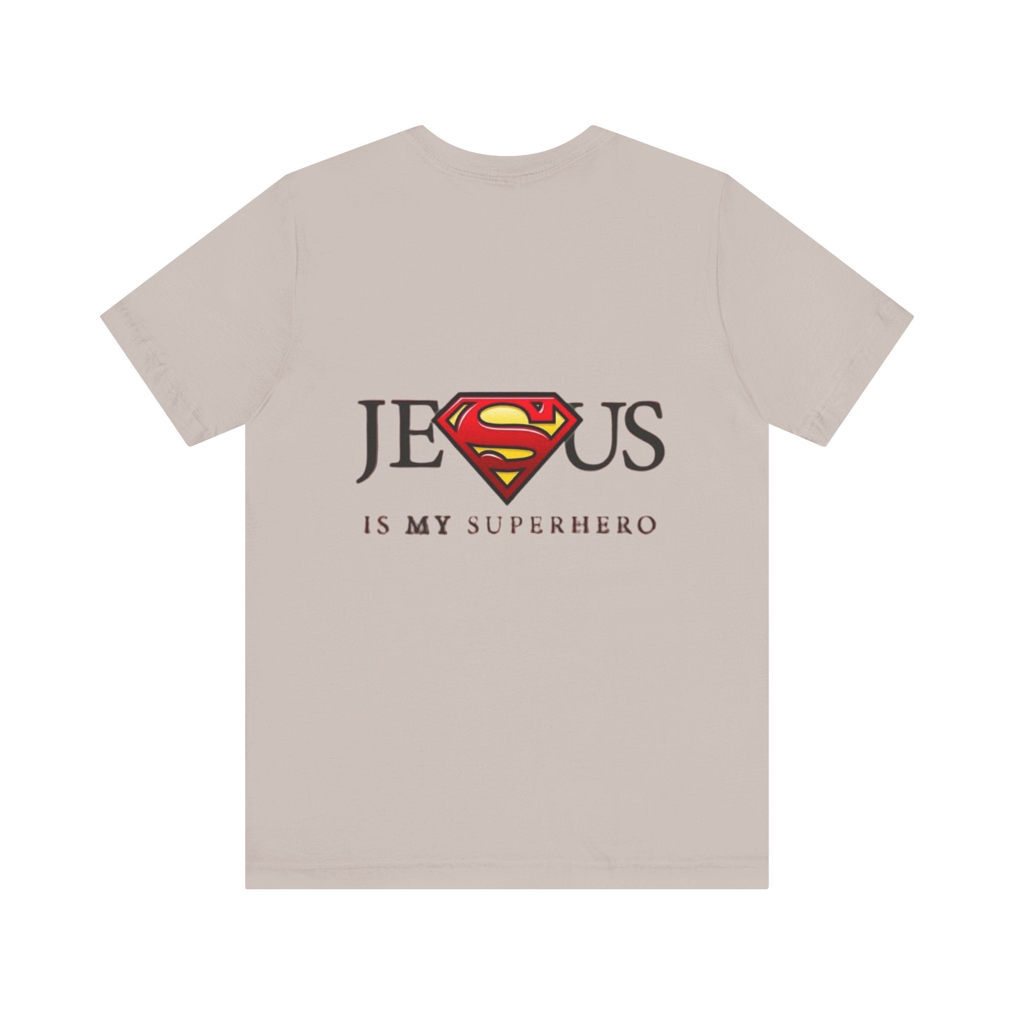 Jesus Is My Superhero T-Shirt — Faith-Based Superman-Inspired Tee Printify
