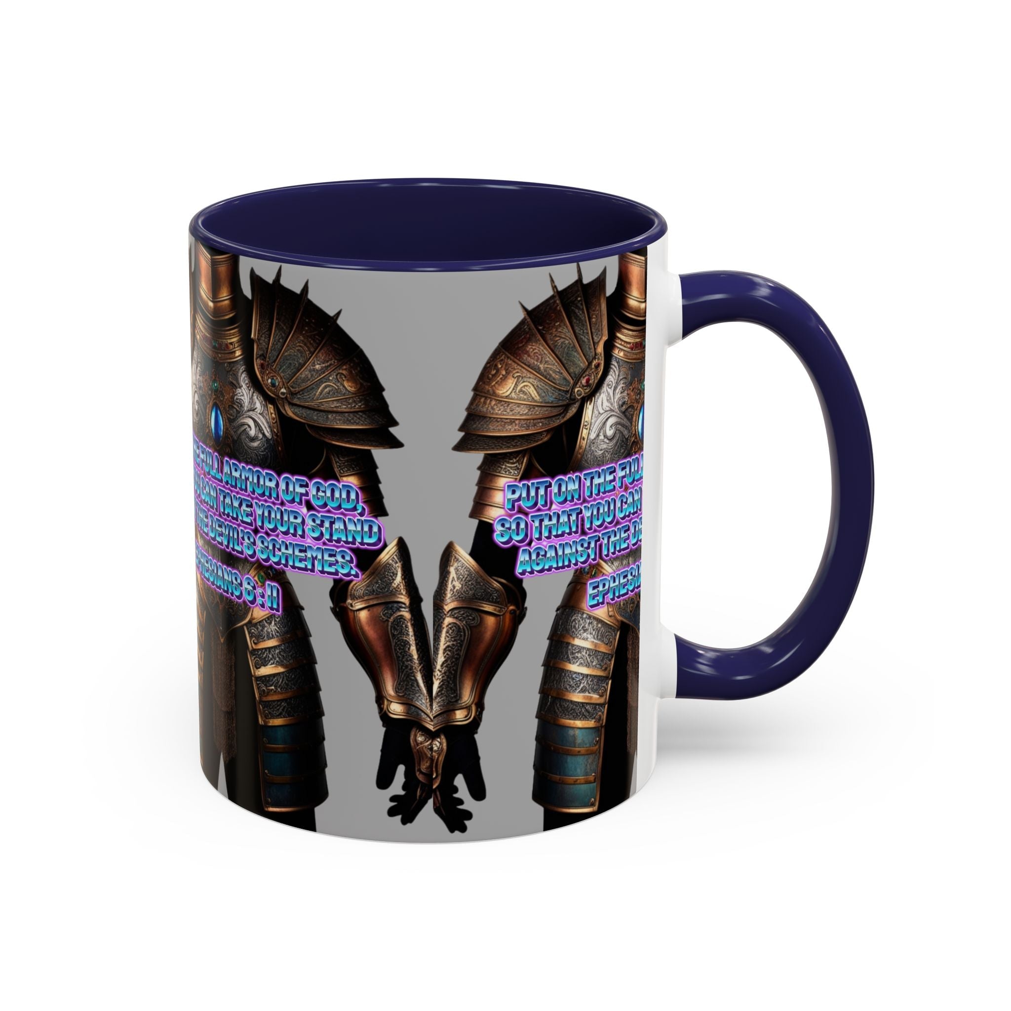 Religious Graphic Armor Of God Design - Accent Coffee Mug (11, 15oz) Printify