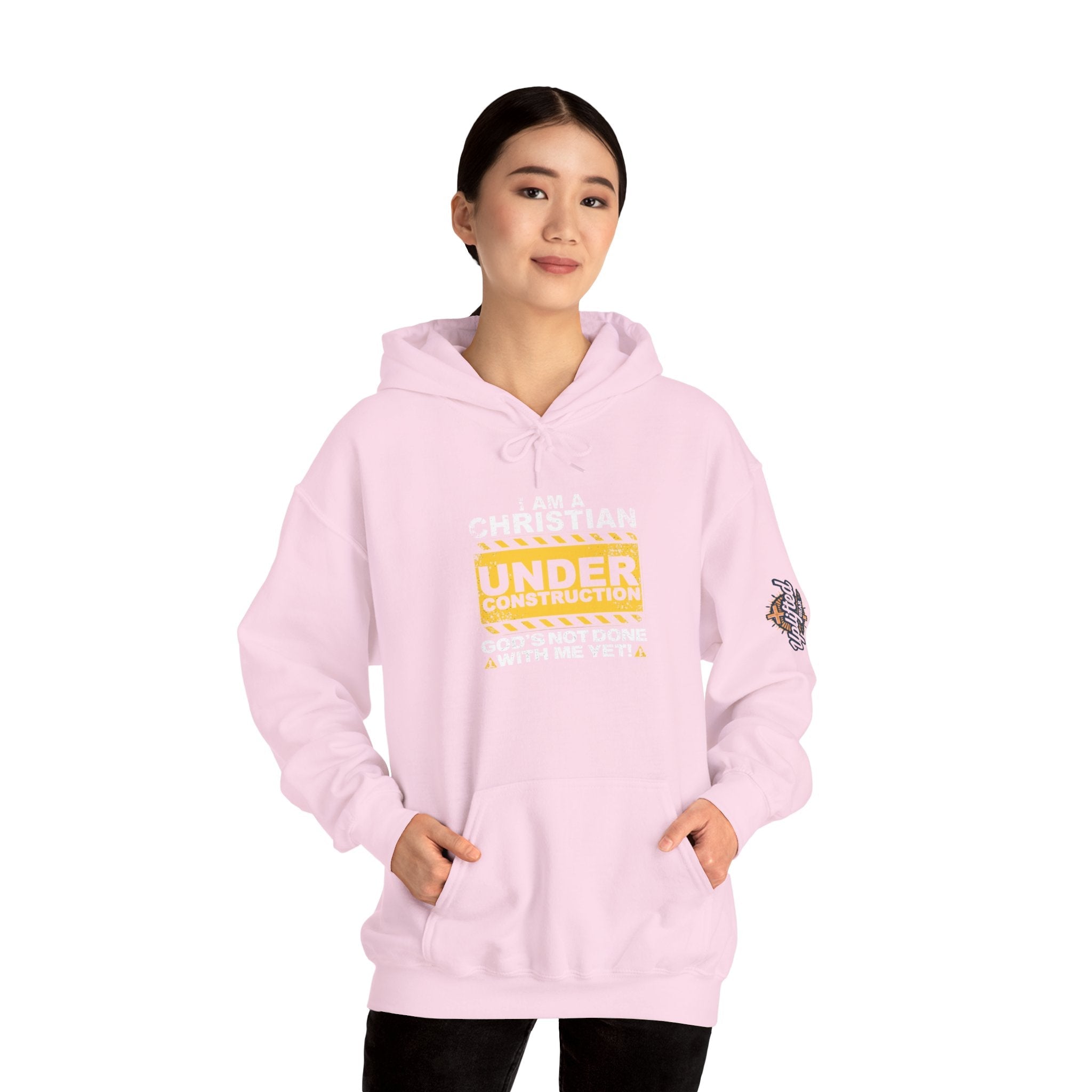 Christian Under Construction Hoodie | God Is Not Done With Me Yet Hoodie Printify