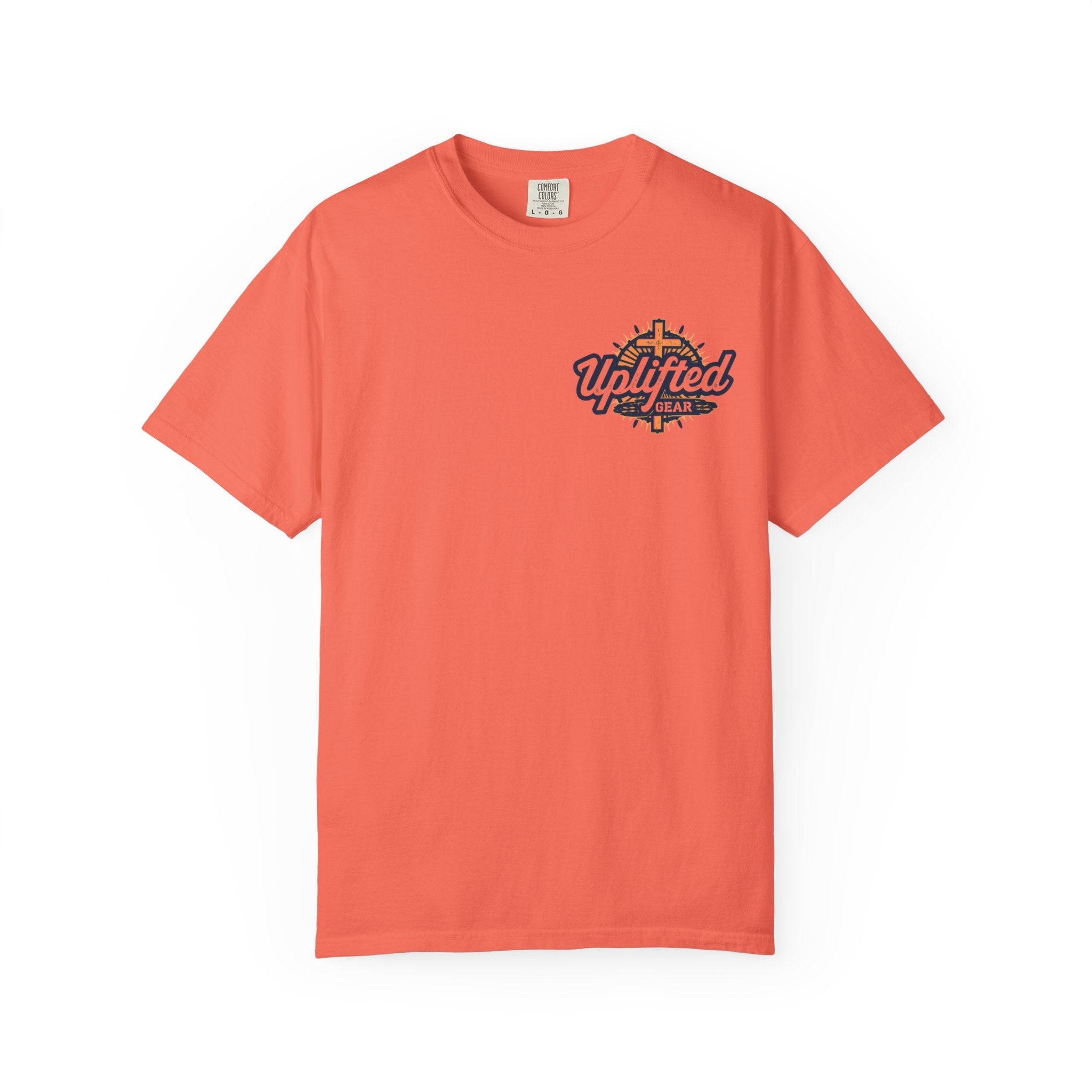✨ Chosen. Loved. Redeemed. – Elegant Christian T-Shirt | Gold Foil Faith Tee | Subtle Cross & Heart Design | Inspirational Bible Verse Apparel by Uplifted Gear Printify
