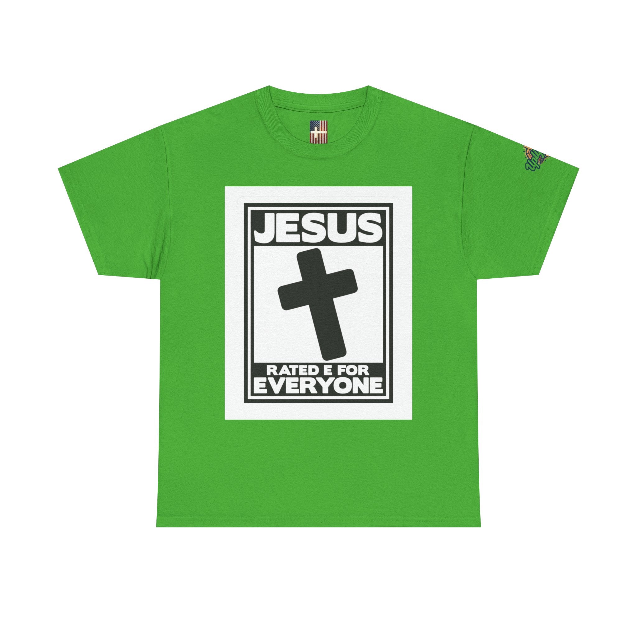 Jesus, Rated E for Everyone T-shirt - Gamer Faith T-shirt - Christian Video Game Parody Printify