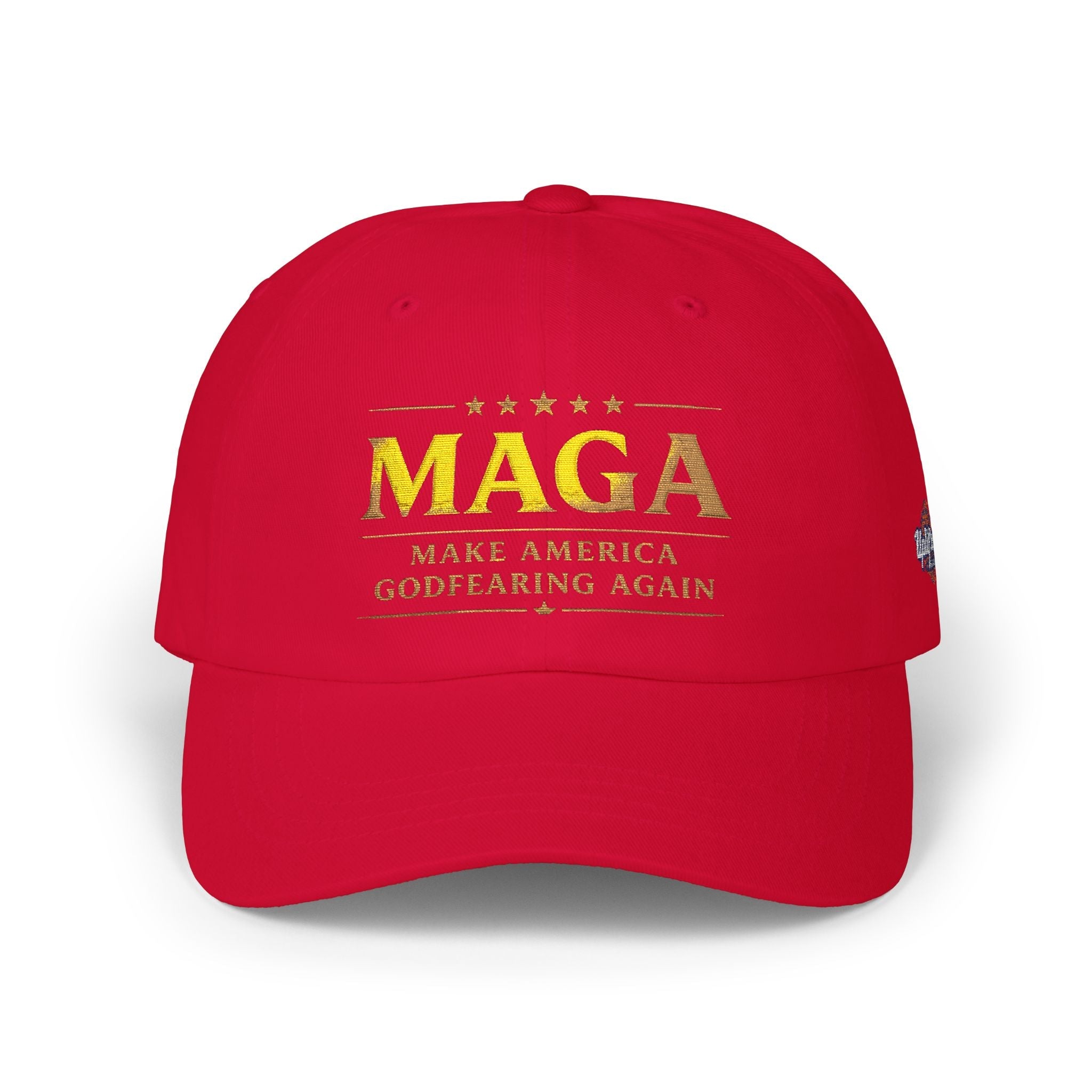 Dad Cap — "MAGA: Make America Godfearing Again" Embroidered Hat Printify