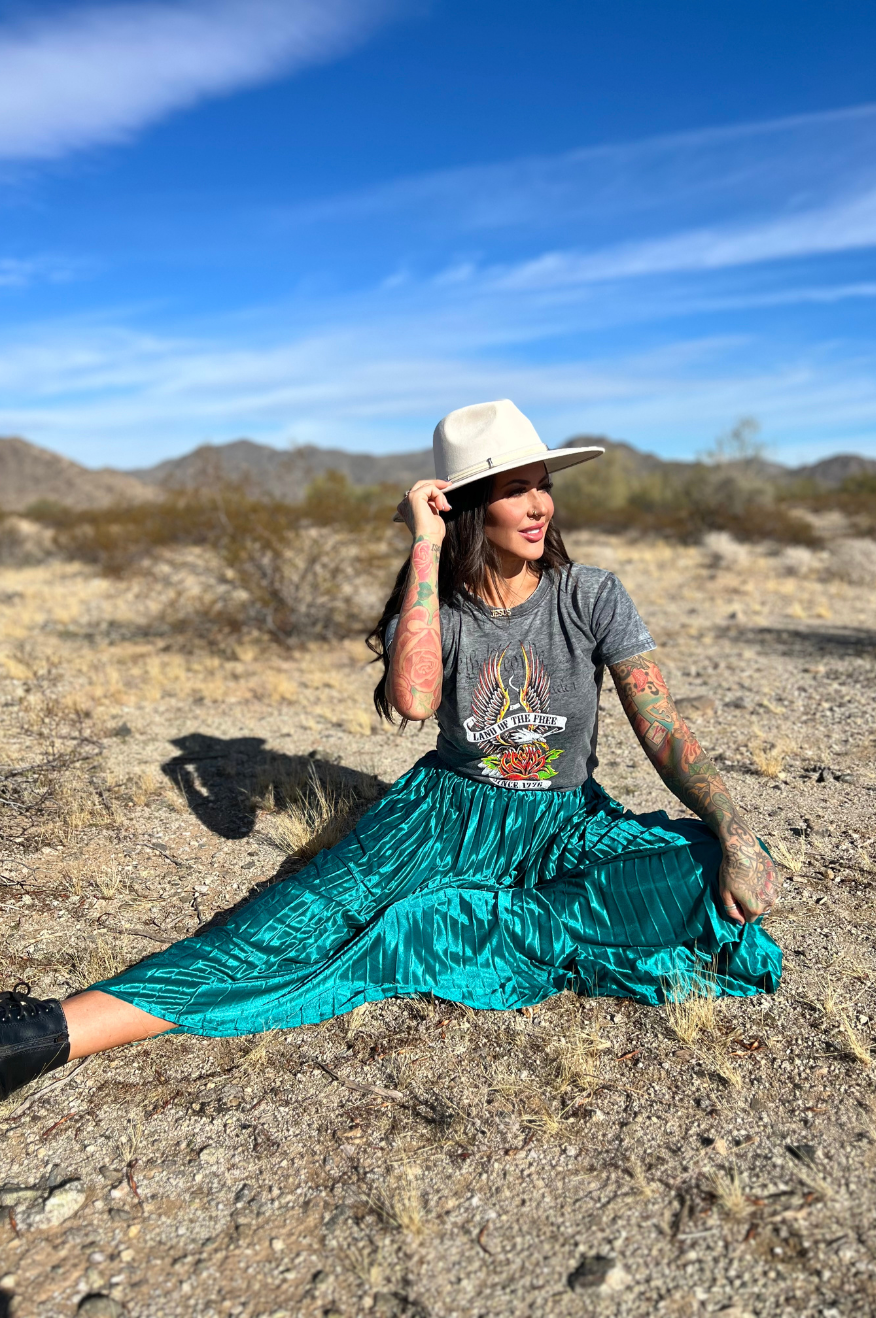 Emerald Green Maxi Skirt Pretty Little Patriot
