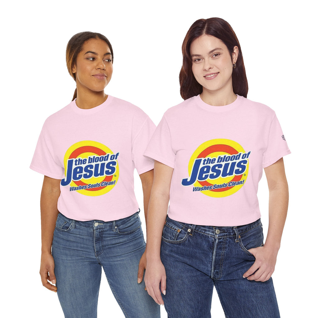 Blood of Jesus Washes Souls Clean T-shirt - Funny Tide Parody - Christian Faith T-shirt Printify