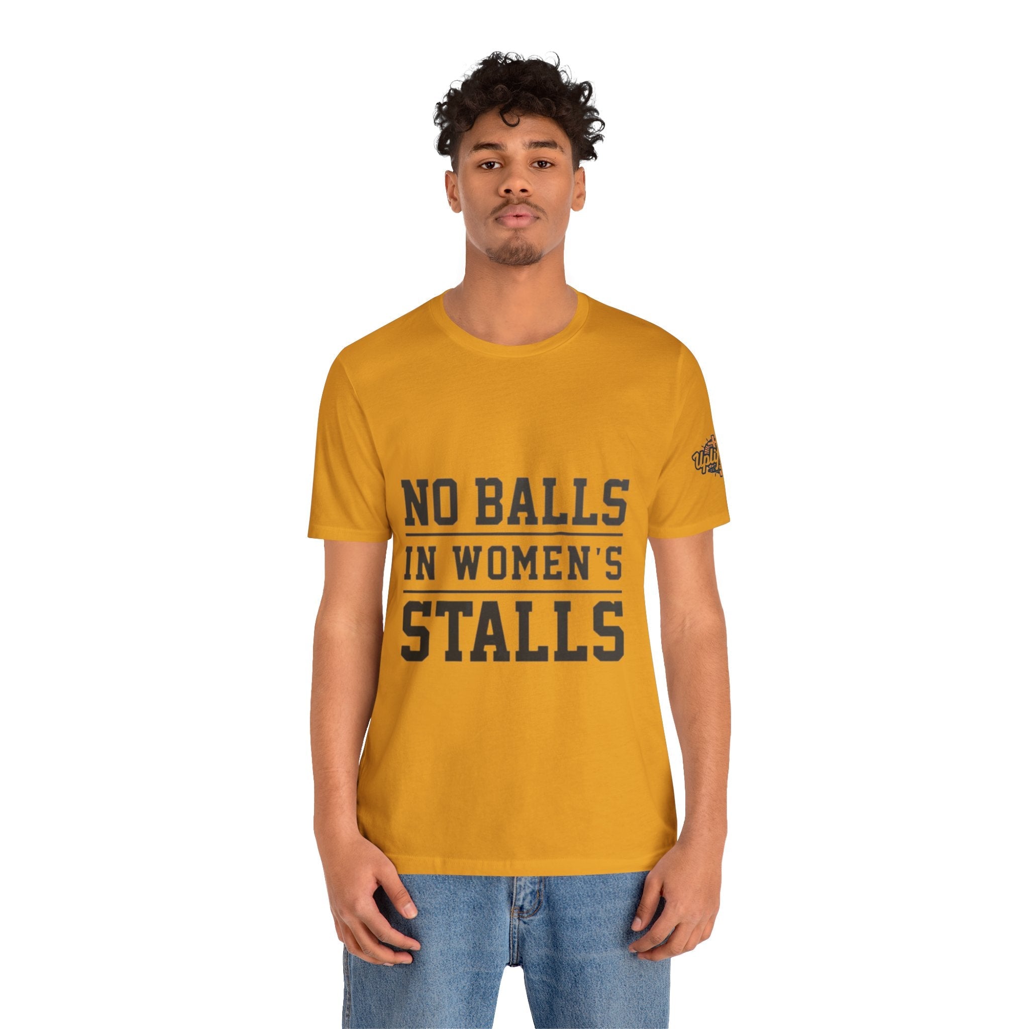 No Balls in Women's Stalls Statement T-Shirt Printify