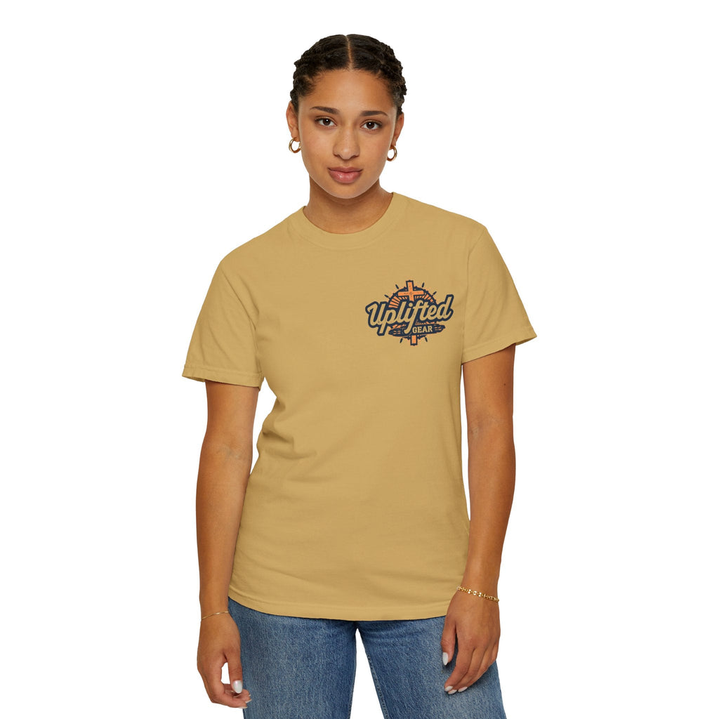 Religious Graphic Tee with Armor Of God Design - Unisex Garment-Dyed T-shirt Printify