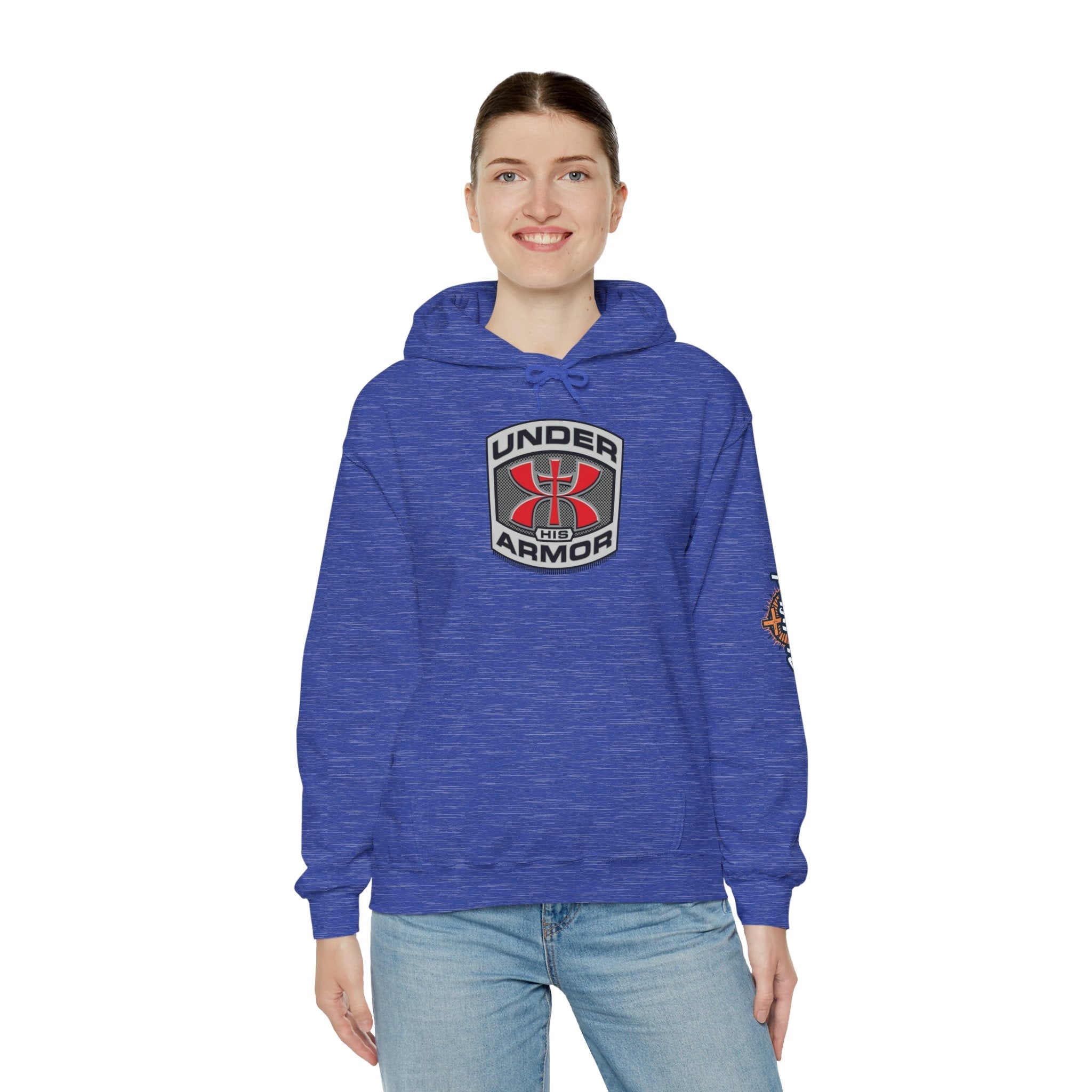 Under Armor Logo Hoodie — Black Athletic Pullover Printify