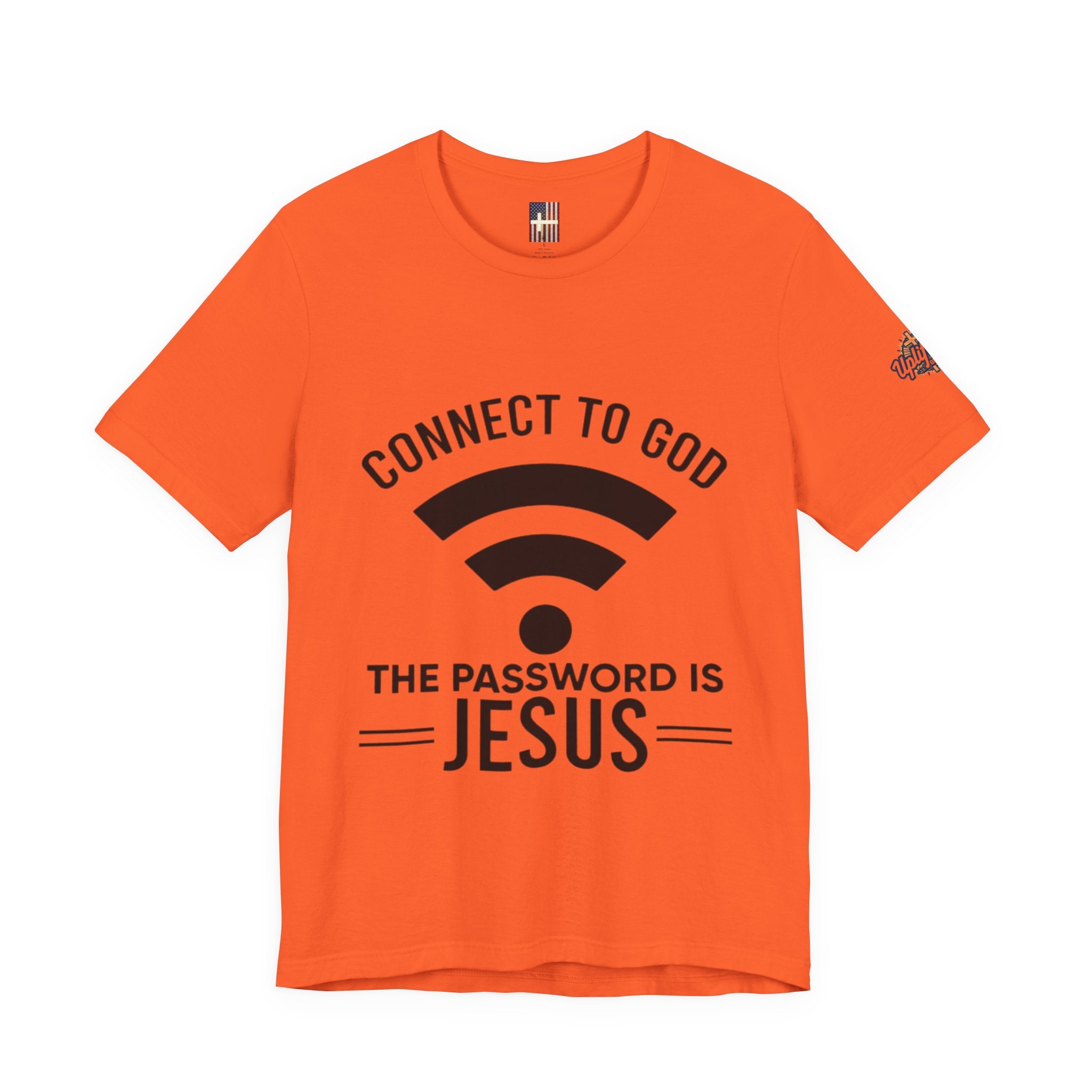 Connect to God T-shirt - WIFI Password is Jesus - Funny Christian Faith T-shirt Printify