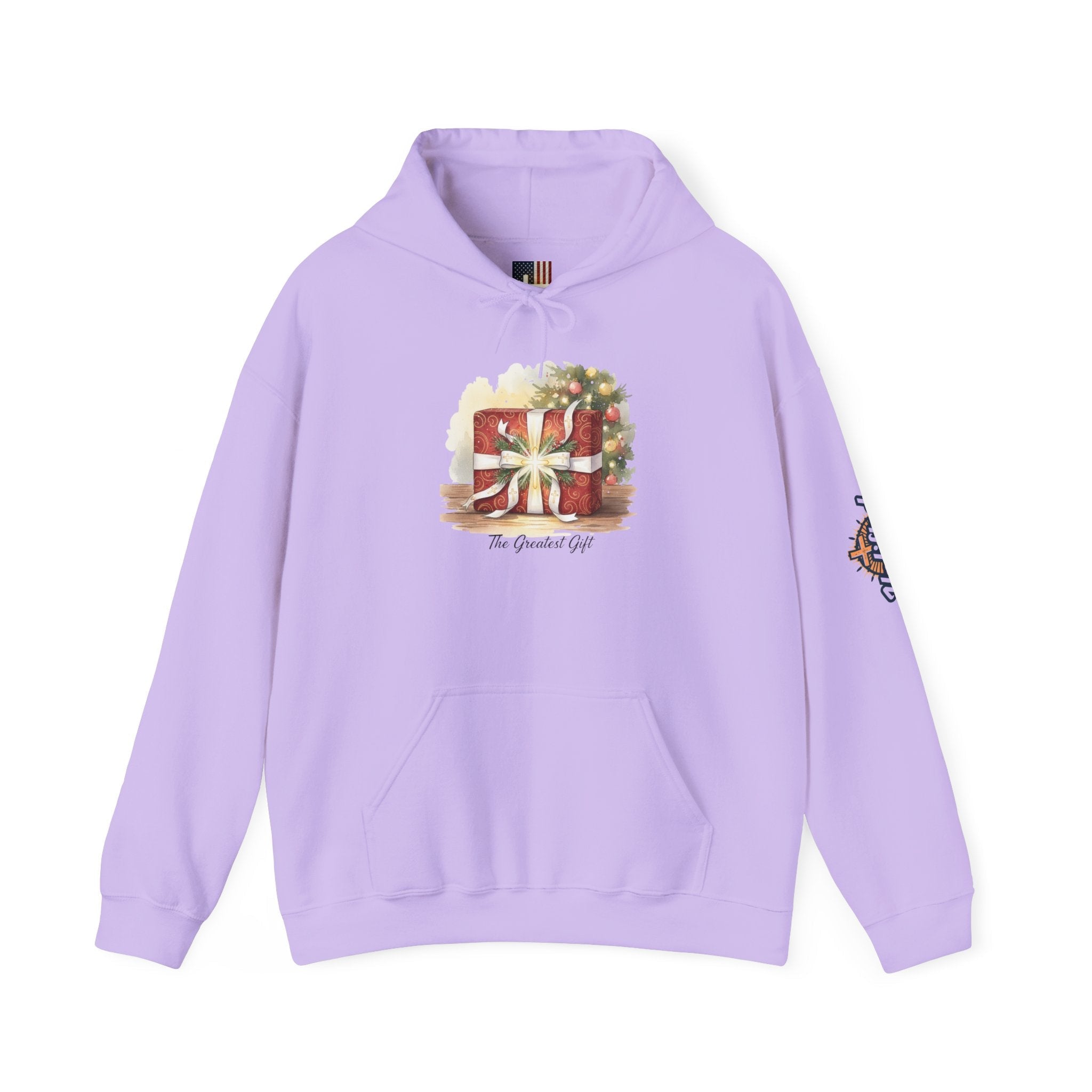 The Greatest Gift Hoodie – Cross Bow Present Christian Hoodie for Christmas Salvation & Eternal Faith Printify