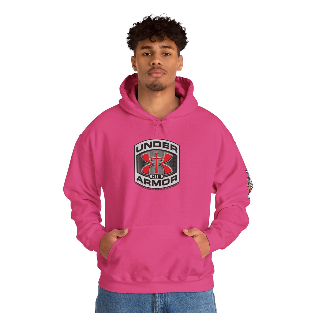 Under Armor Logo Hoodie — Black Athletic Pullover Printify