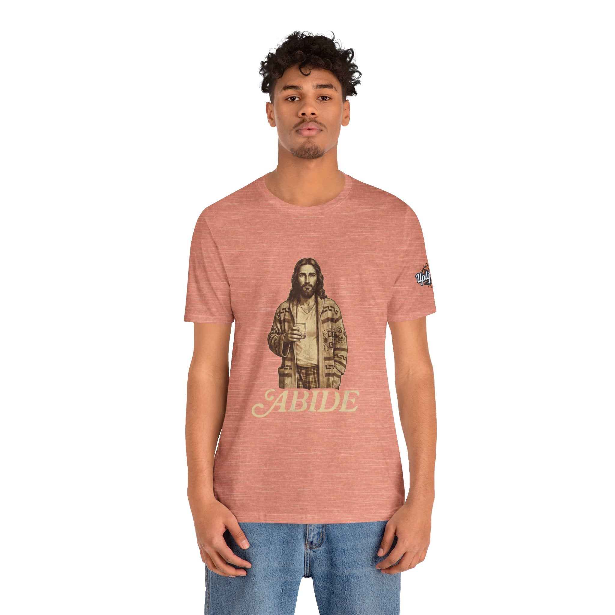 Abide Vintage Jesus Tee — "The Dude" Graphic Christian T-Shirt Printify