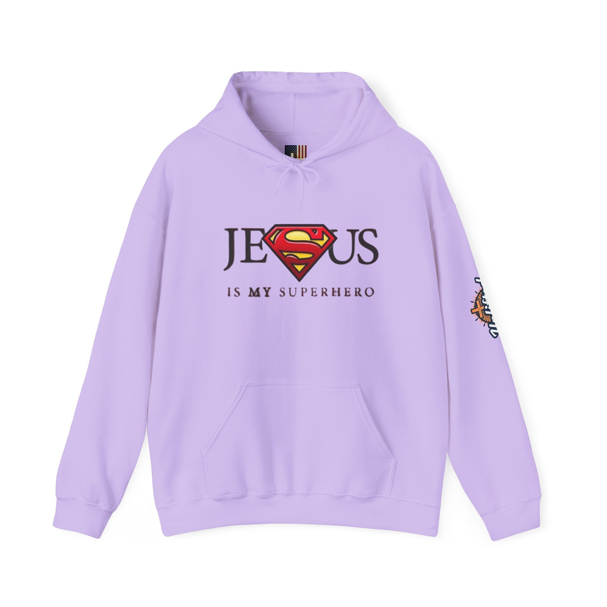 Jesus Is My Superhero Hoodie — Christian Faith Graphic Pullover Printify