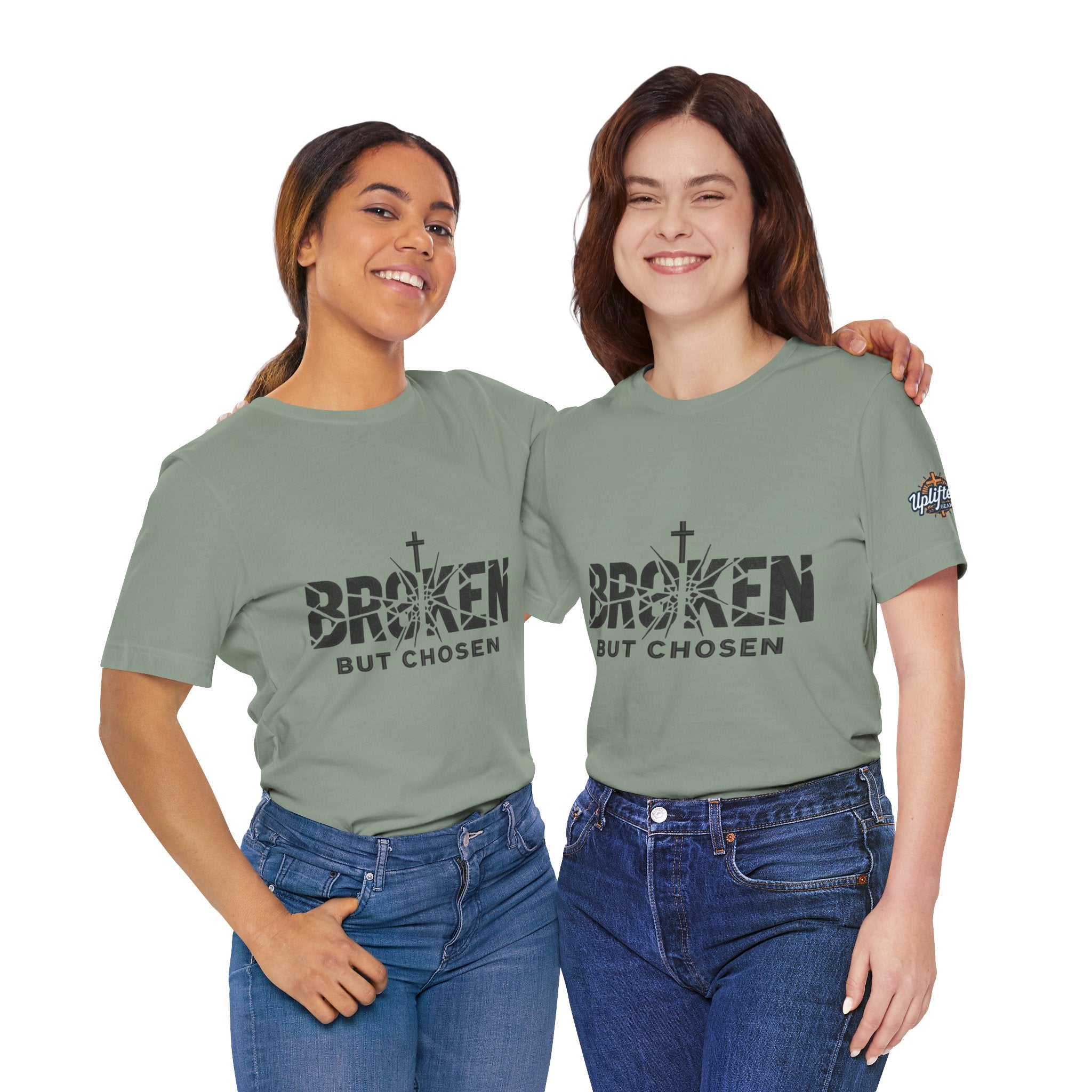 Broken But Chosen T-Shirt — Inspirational Faith Graphic Tee Printify