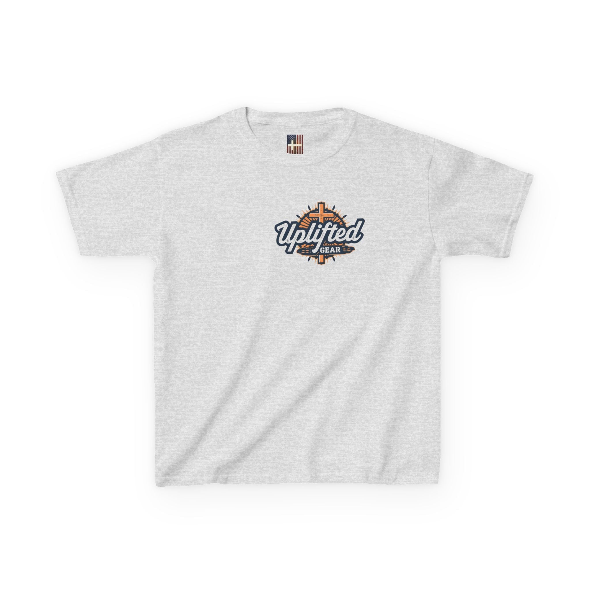 ✨ Chosen. Loved. Redeemed. – Elegant Christian Kids T-Shirt | Gold Foil Faith Tee | Subtle Cross & Heart Design | Inspirational Bible Verse Apparel by Uplifted Gear Printify
