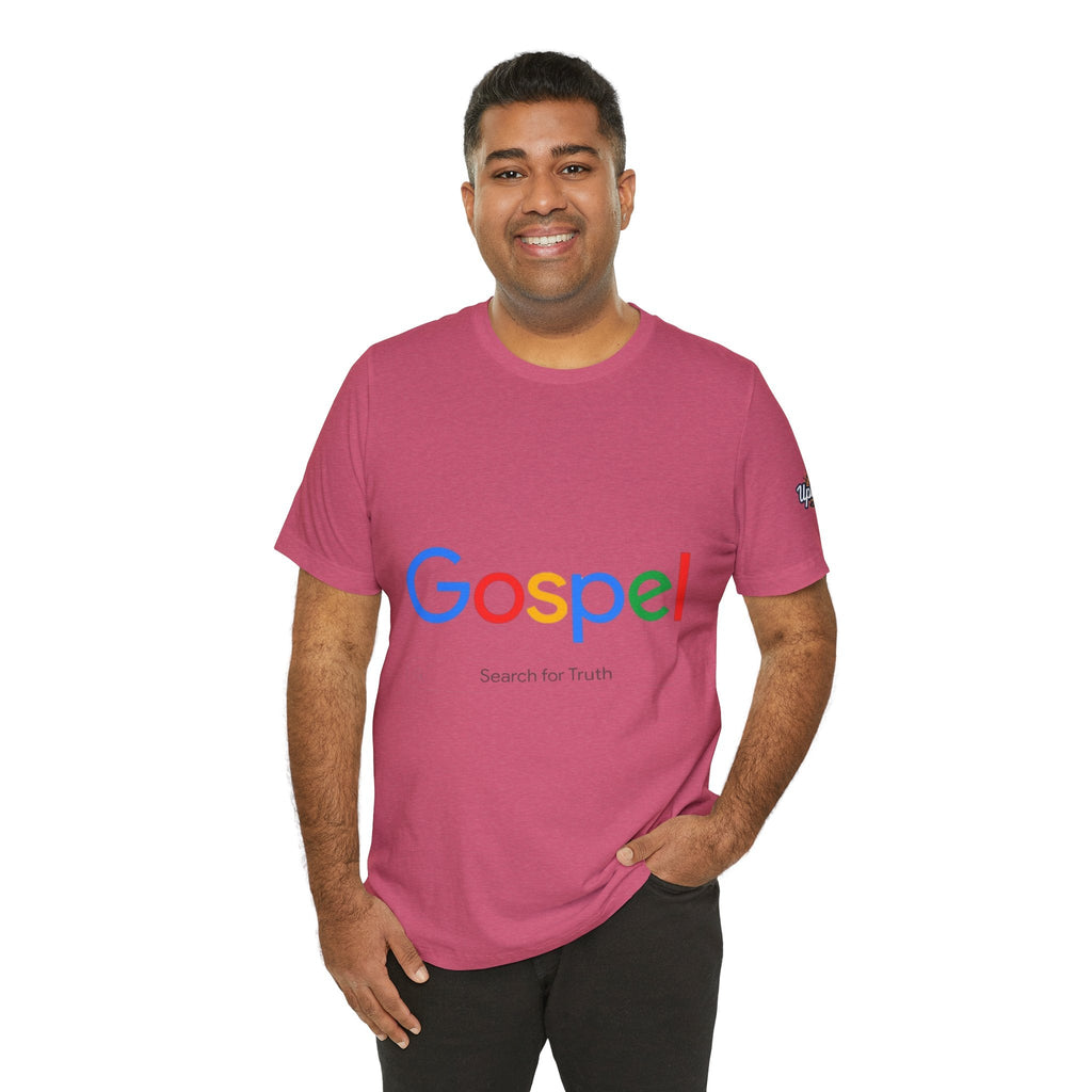 Gospel Graphic Tee — "Gospel" Colorful Logo Christian T-Shirt Printify