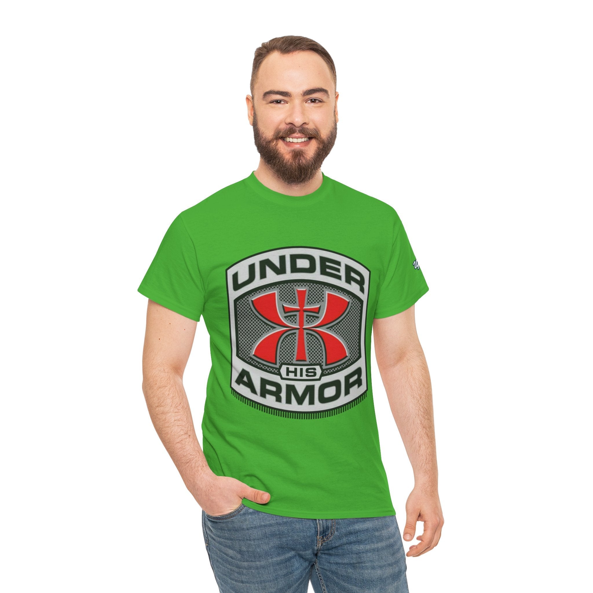 Under HIS Armor Christian T-Shirt — Faith-Inspired Under Armour Style Printify