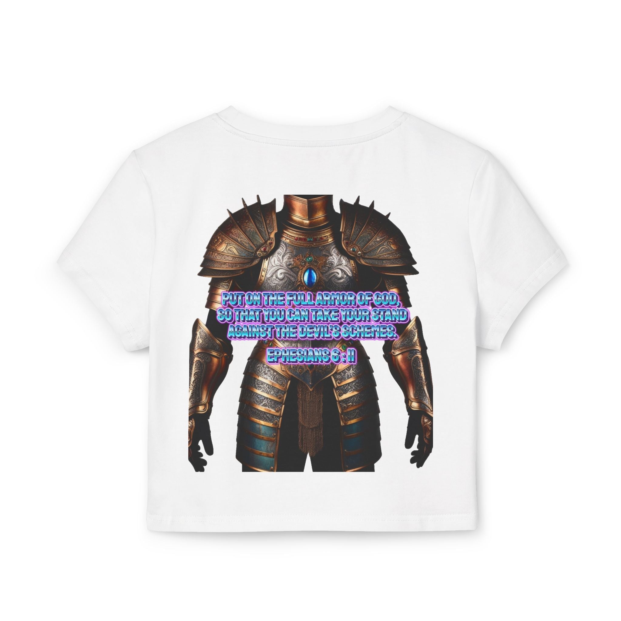 Women's Baby Tee - Ephesians 6:11 Bible Verse Religious Design Printify