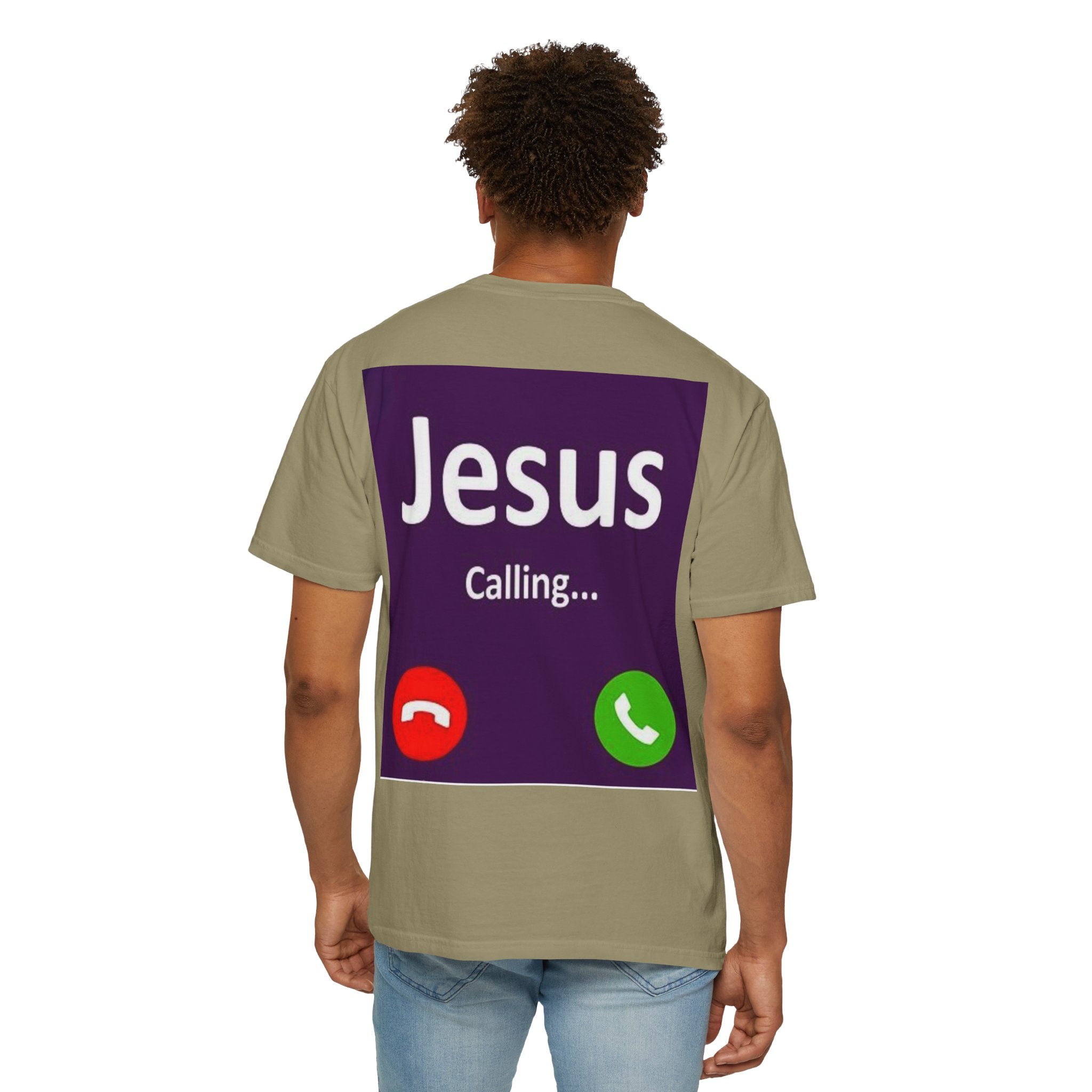 Jesus Calling T-shirt, – Funny Cell Phone Screen Christian T-shirt, for Divine Connection & Faith Humor Printify