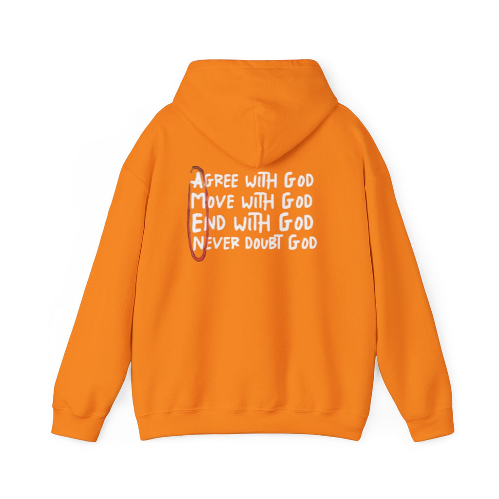 AMEN Acronym Hoodie – Agree with God Move with God End with God Never Doubt God Christian Sweatshirt for Unwavering Faith Printify