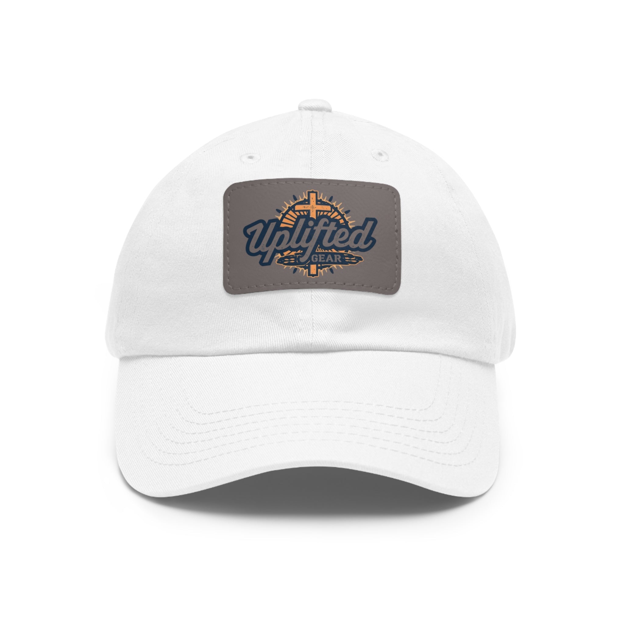 Uplifted Gear Dad Hat Christian Brand Rectangle Printify