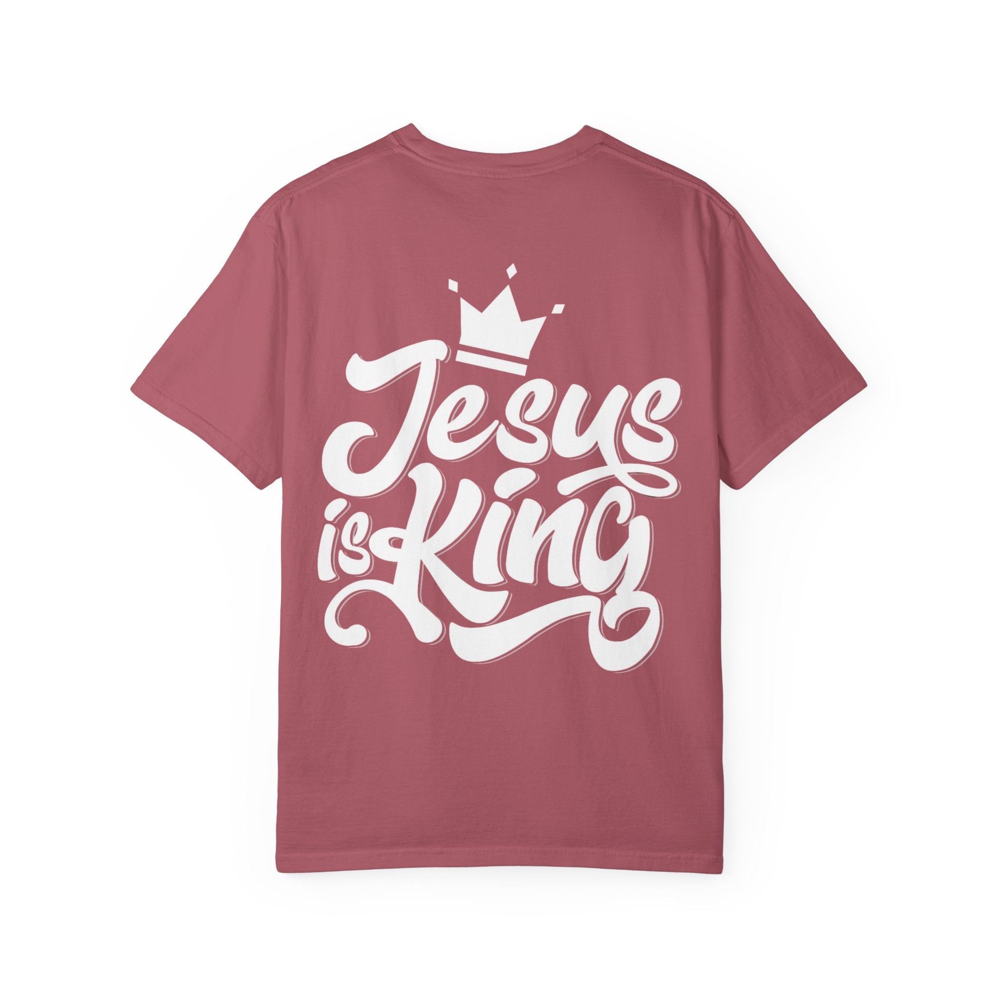 Jesus is King T-Shirt – Bold Christian Faith Tee with Crown & Cross for Eternal Reign Printify