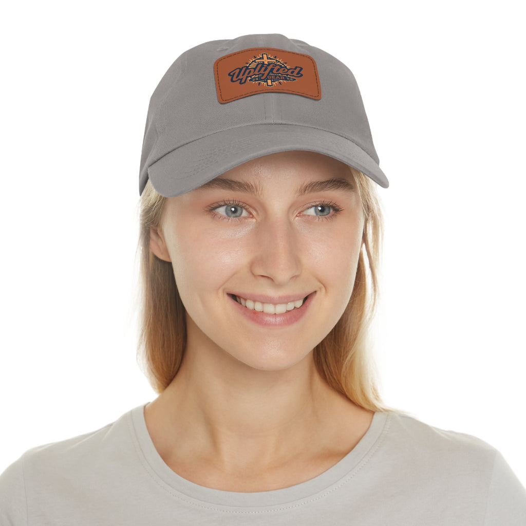 Uplifted Gear Dad Hat Christian Brand Rectangle Printify