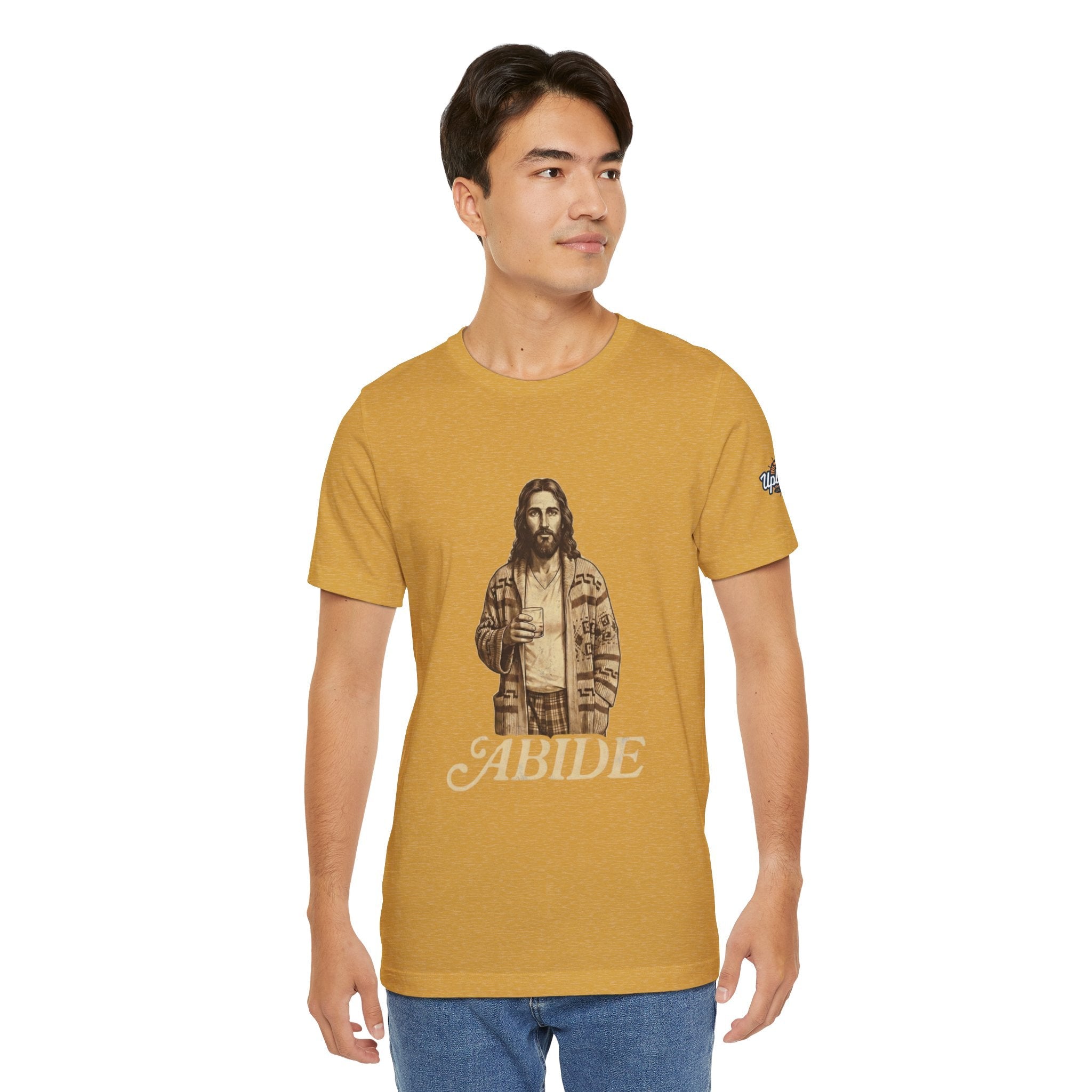 Abide Vintage Jesus Tee — "The Dude" Graphic Christian T-Shirt Printify
