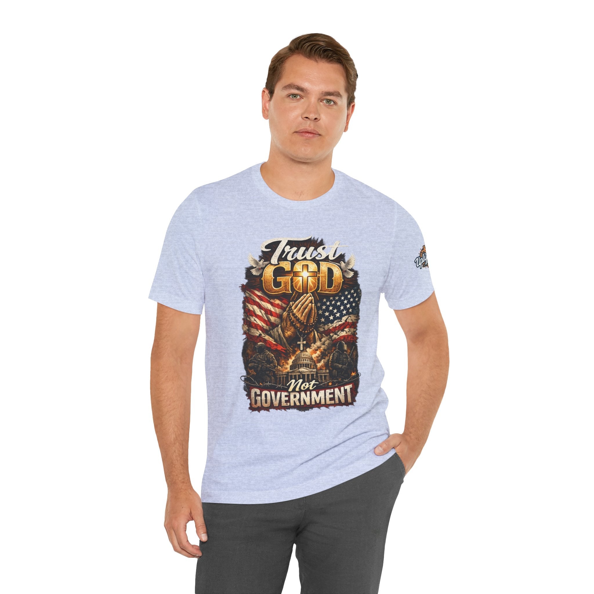 Trust God Not Government T-Shirt — Vintage Patriotic Christian Tee Printify