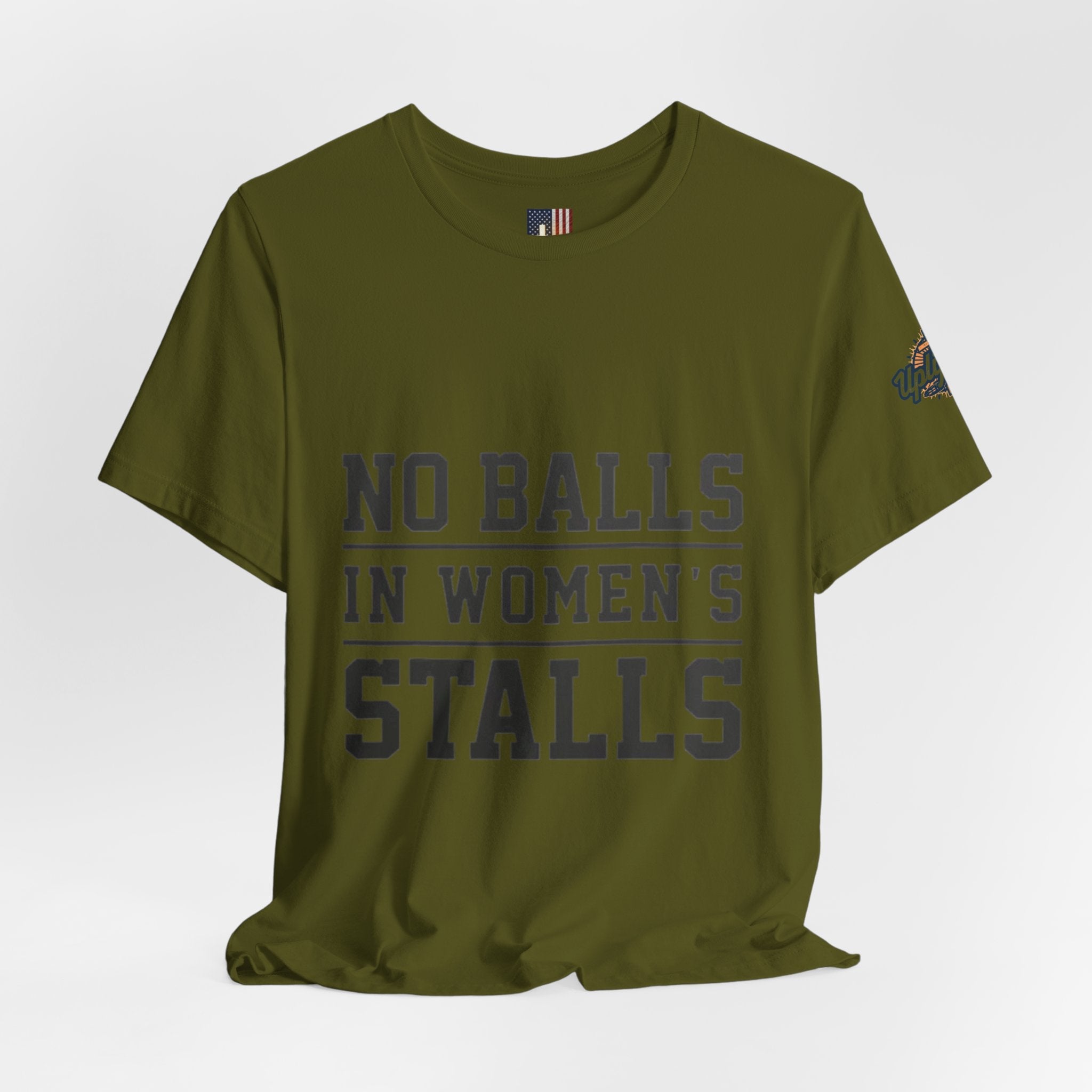 No Balls in Women's Stalls Statement T-Shirt Printify